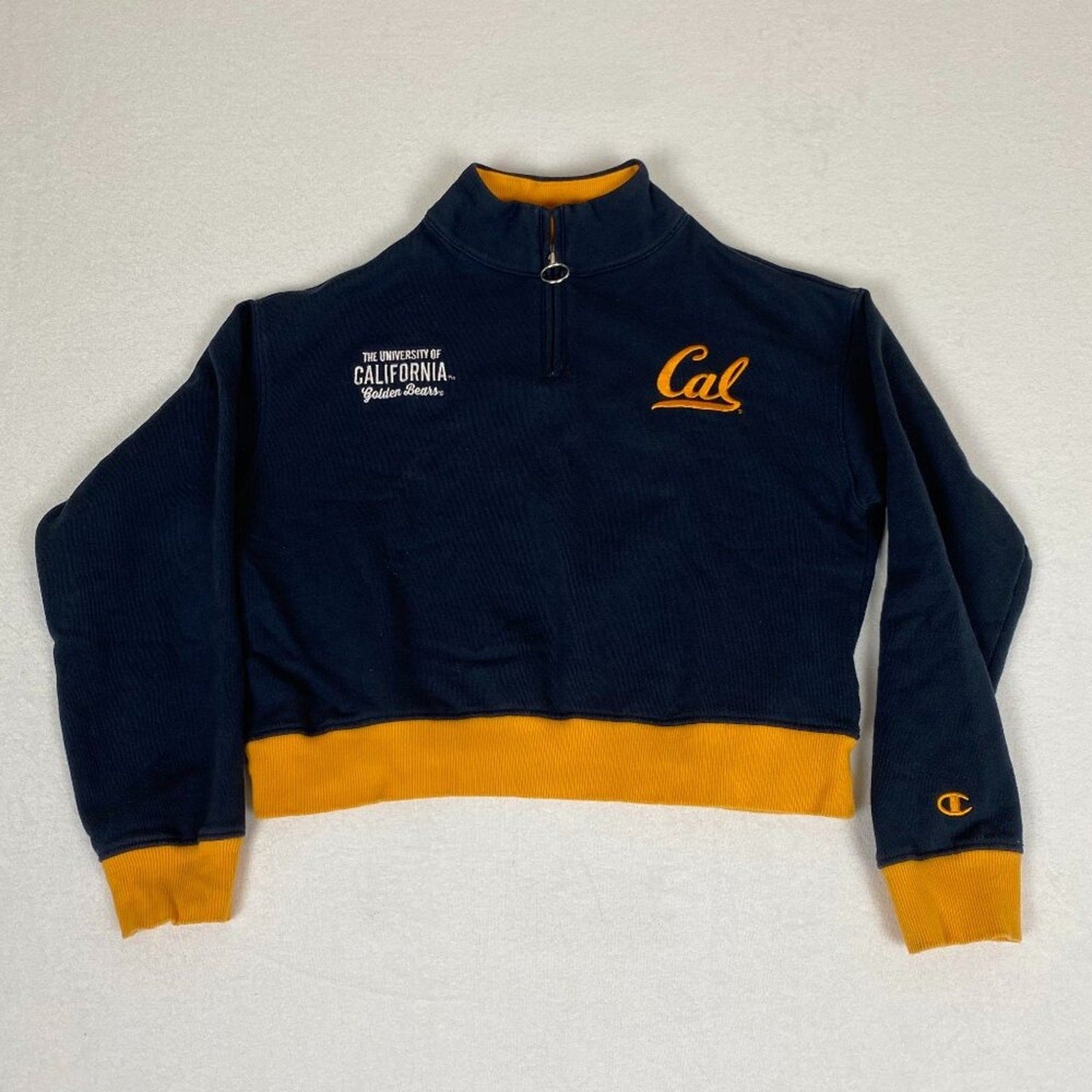 California University Golden Bears Berkley Champion Blue Cropped Sweatshirt
