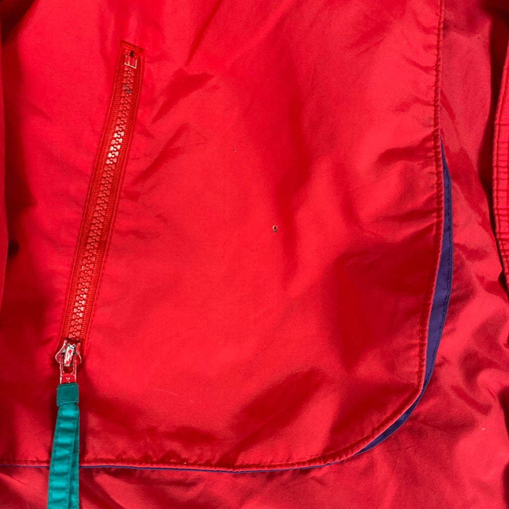 Vintage 90s Columbia Radial Sleeve Powder Keg Purple Red Windbreaker Jacket