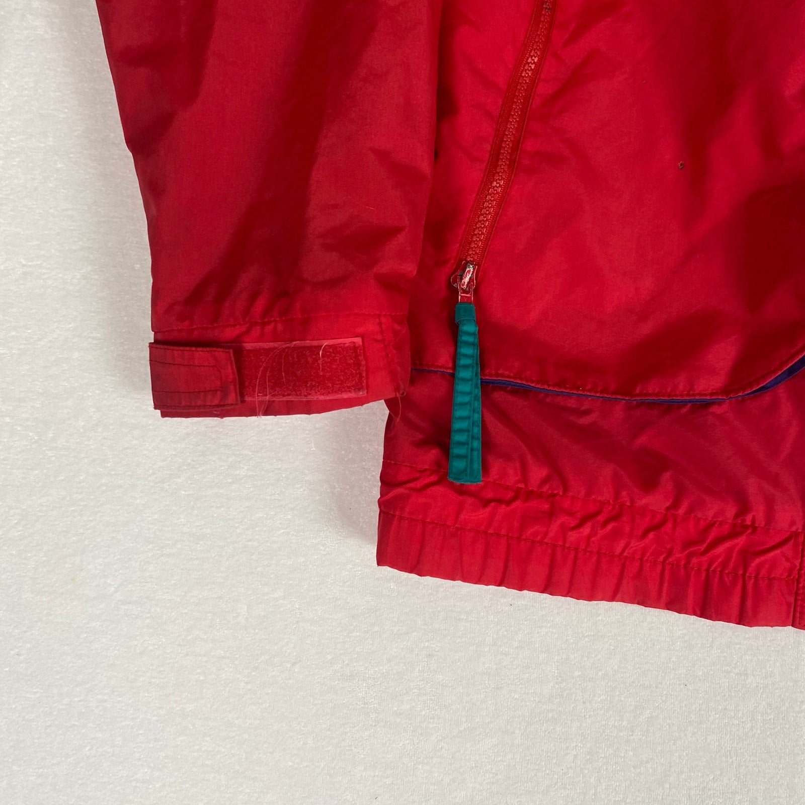Vintage 90s Columbia Radial Sleeve Powder Keg Purple Red Windbreaker Jacket
