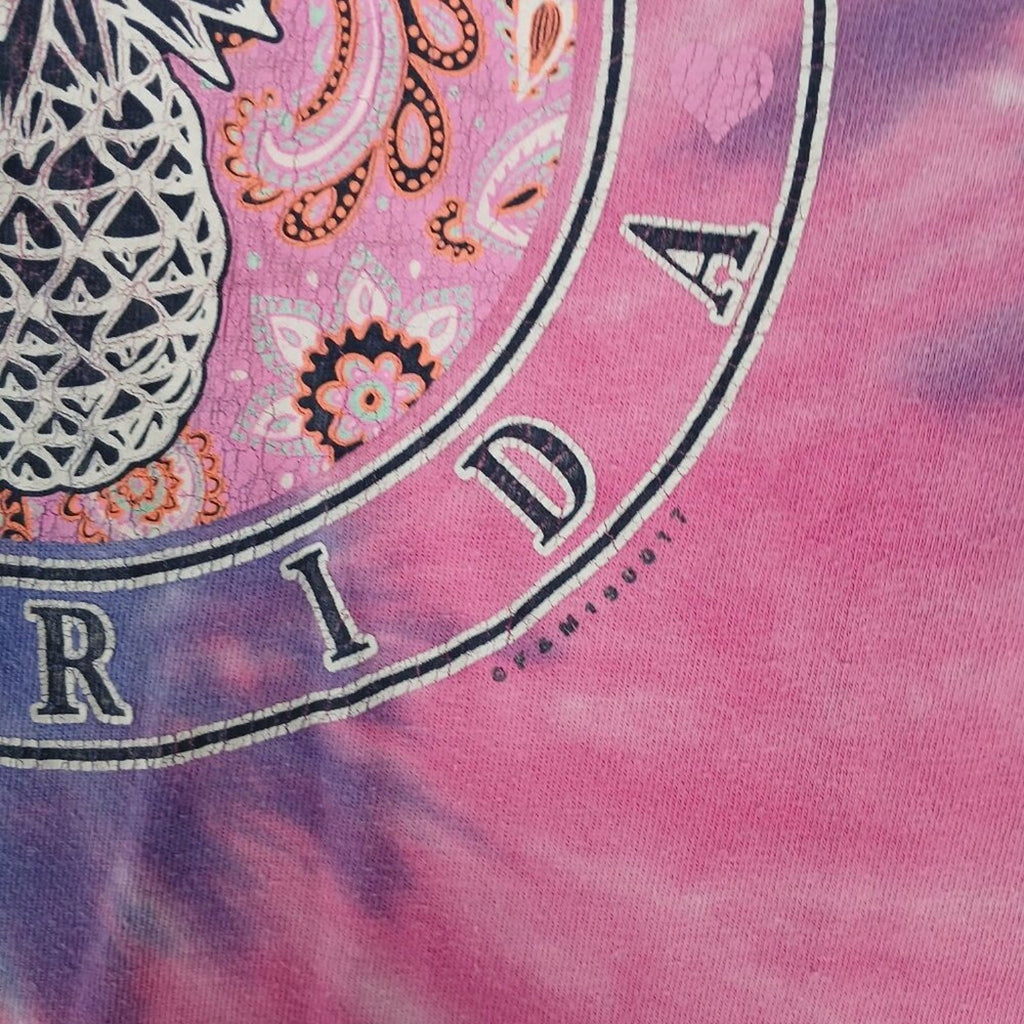 Clearwater Beach Florida Purple Pink Tie Dye Pineapple Graphic Tee