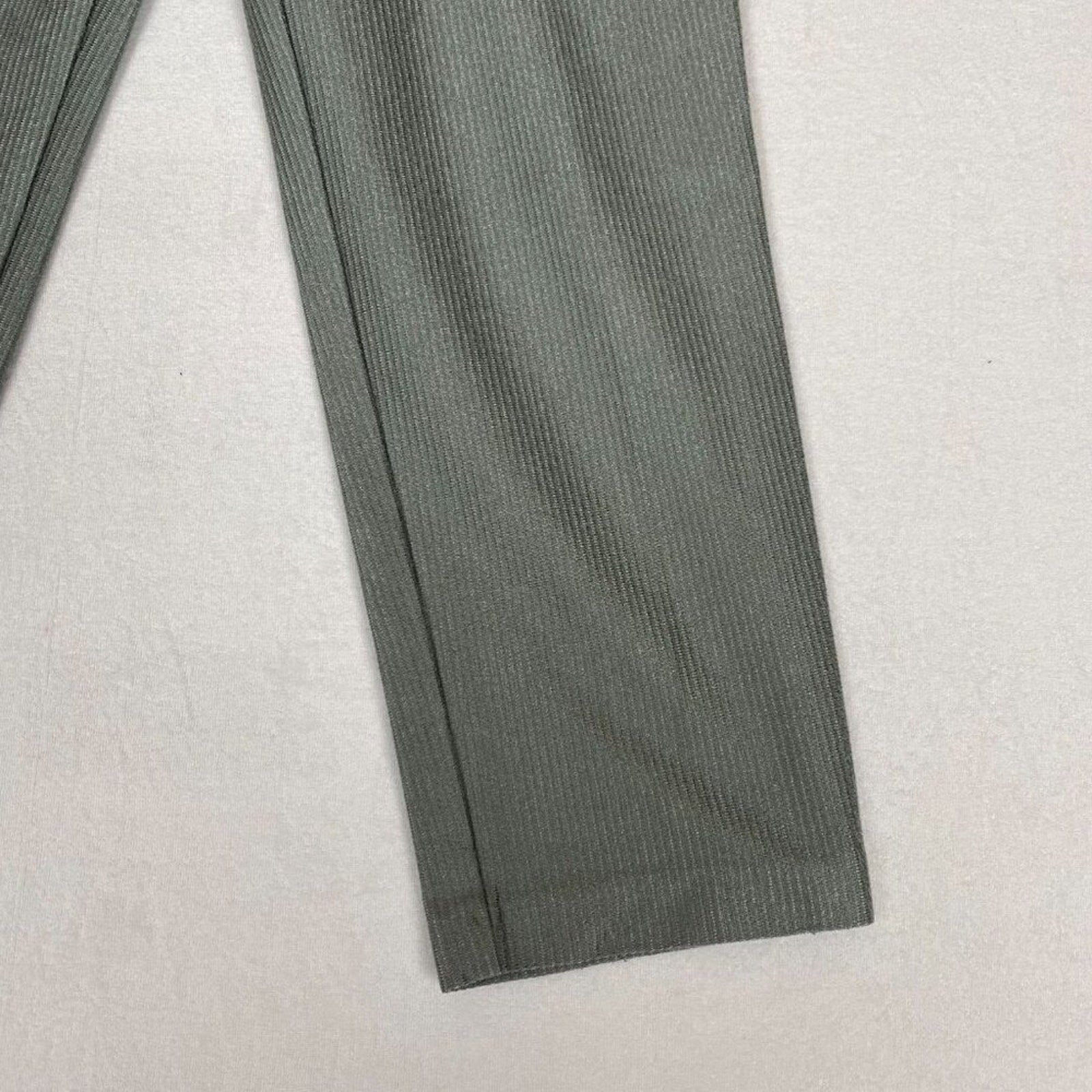 Vintage Blair Corduroy Style Light Green Grey Stretch Shimmer Side Pocket Pants