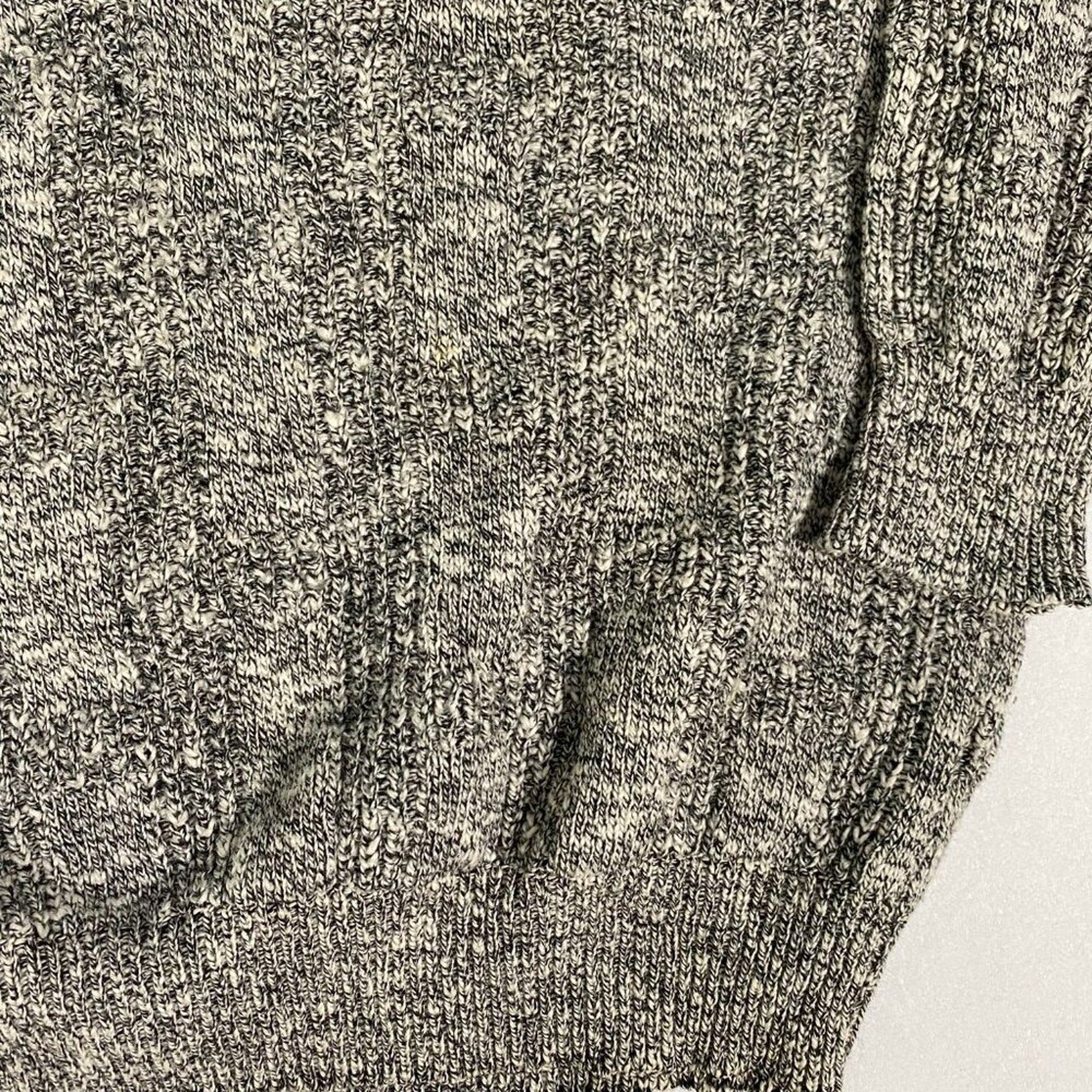 Vintage Damon Made in USA Big Man Grey Soft Heavy Textured Knit V Neck Sweater