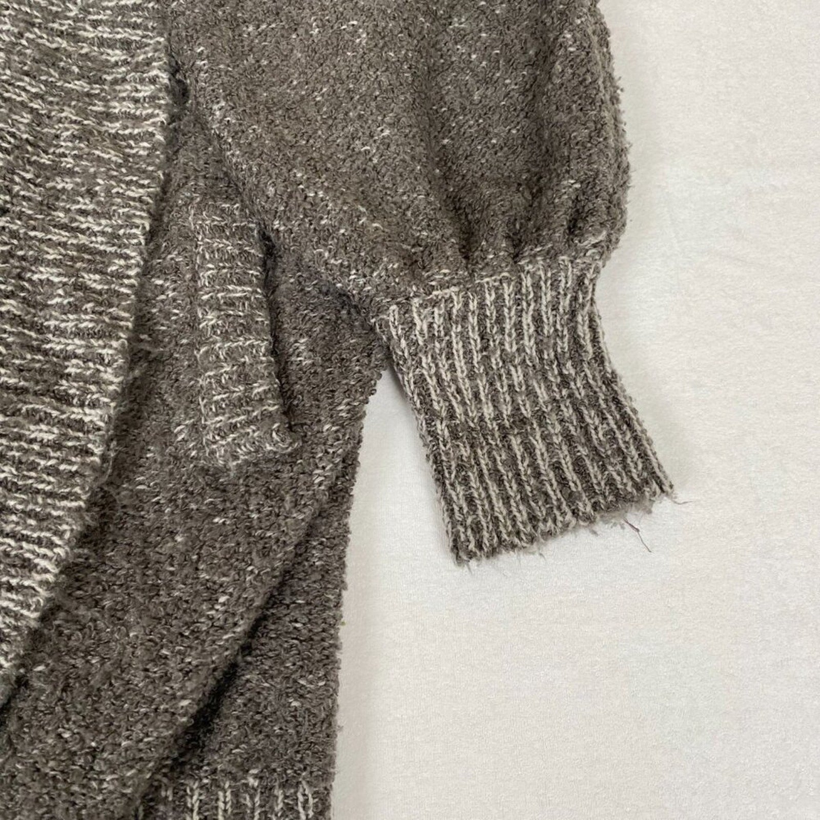 Vintage 90s Grey Cowl Neck Nuggets Cardigan Sweater Size Large