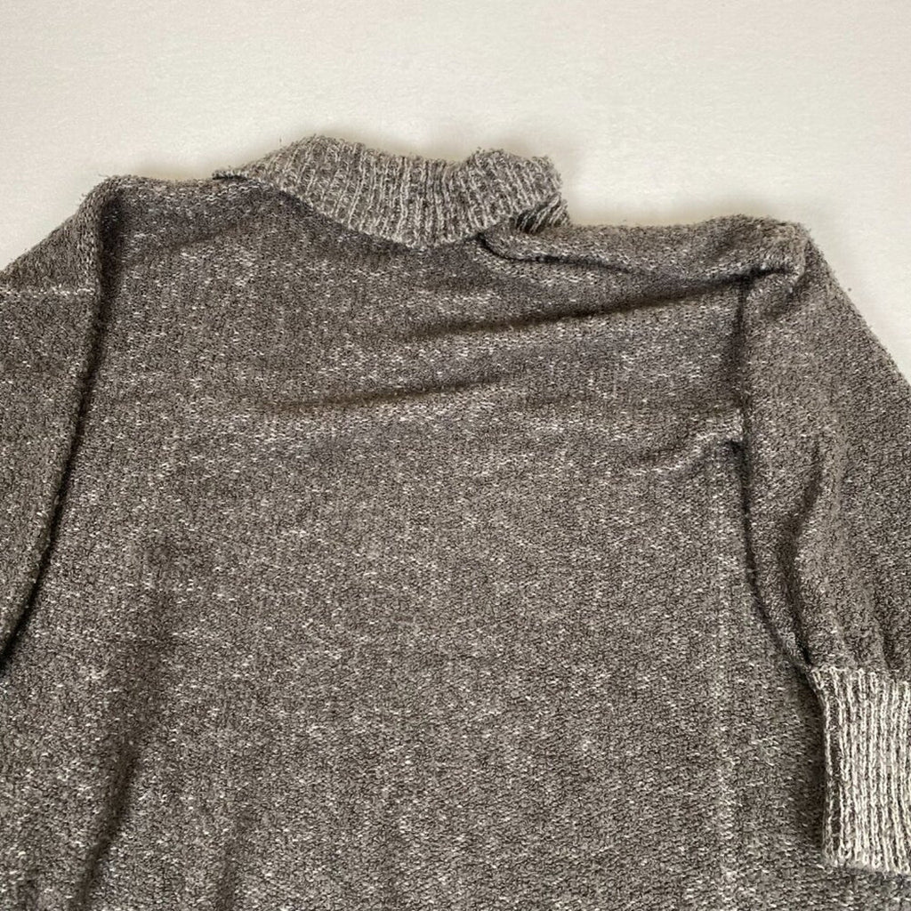 Vintage 90s Grey Cowl Neck Nuggets Cardigan Sweater Size Large