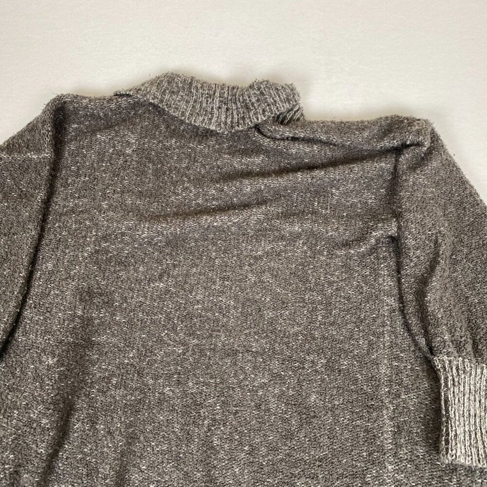 Vintage 90s Grey Cowl Neck Nuggets Cardigan Sweater Size Large