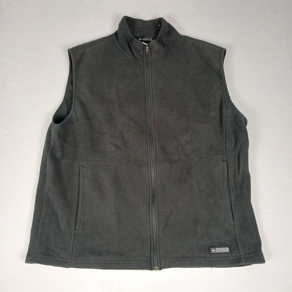 REI  Black Fleece Sleeveless Vest Jacket Size XXL