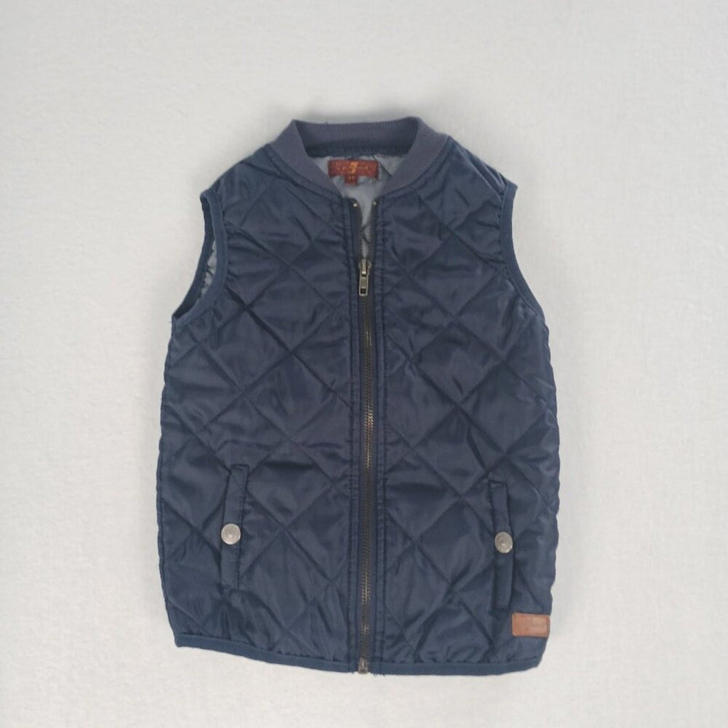 7 For All Mankind Quilted Blue Puffer Vest Size 4T
