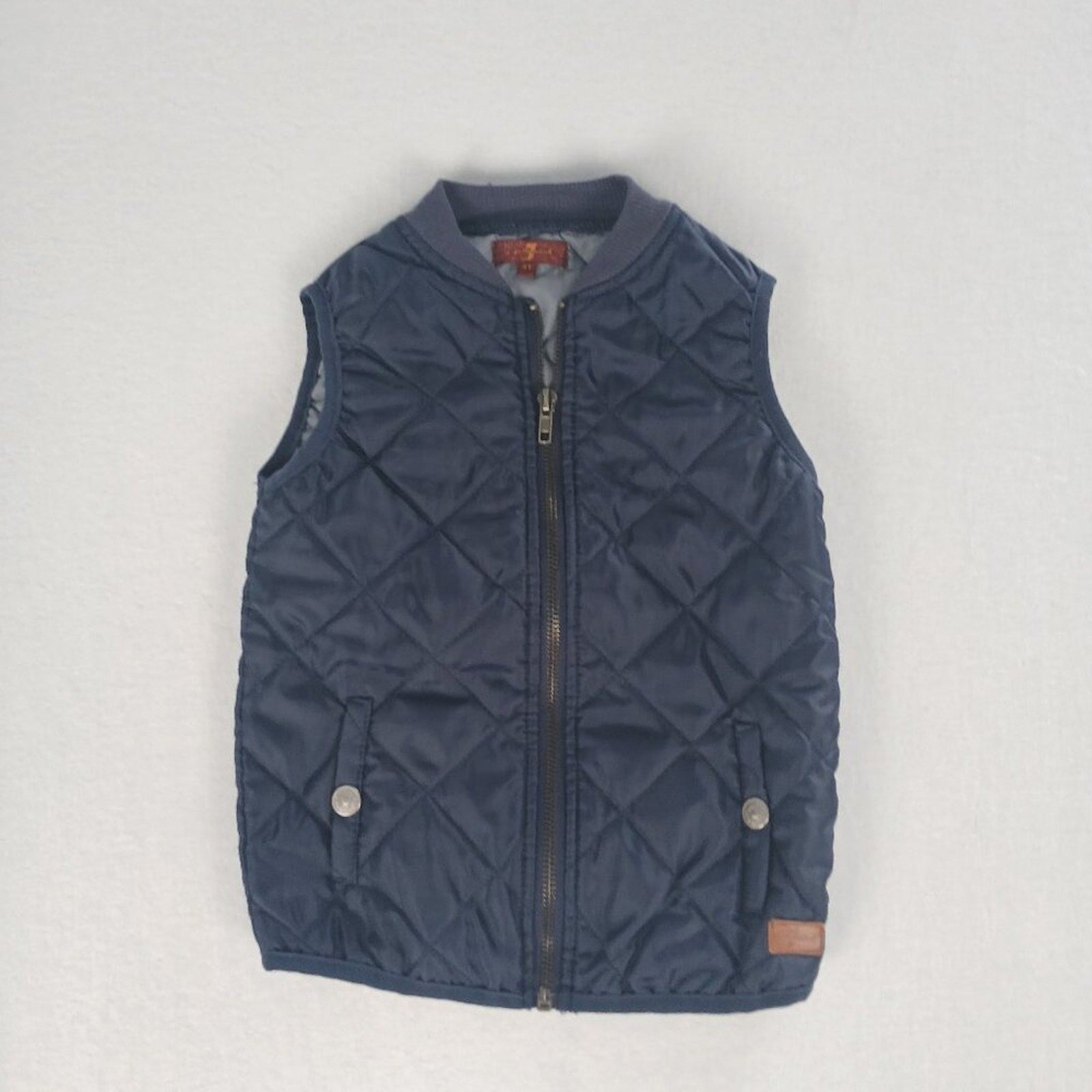 7 For All Mankind Quilted Blue Puffer Vest Size 4T
