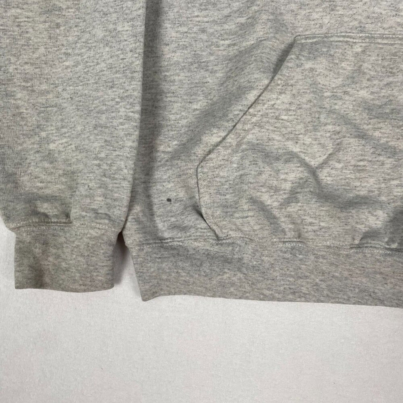 Quinnipiac University Spellout Logo Graphic Grey Hoodie Sweatshirt Small