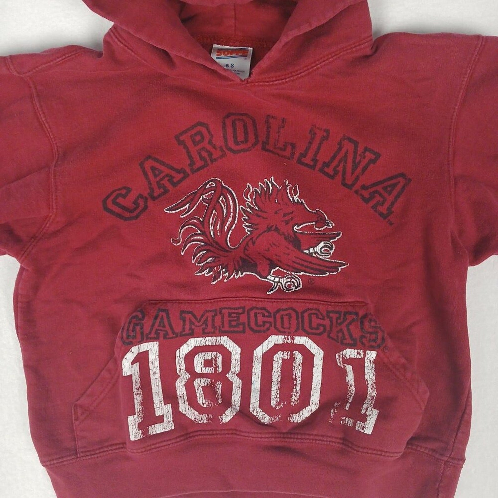 South Carolina Gamecocks University 1801 Kids Red Soffe Hoodie Sweatshirt Small