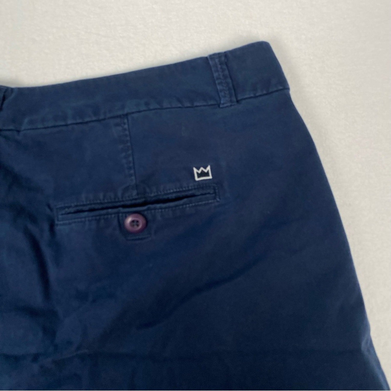 Crown & Ivy Curvy Caroline Cotton Navy Blue Shorts Size 18W