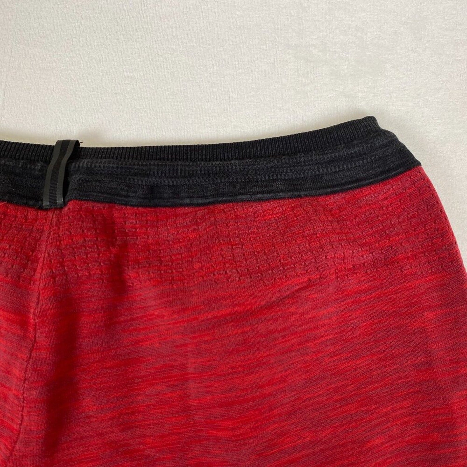 Nike Heather Red Black Basketball Drawstring Athletic Shorts XL