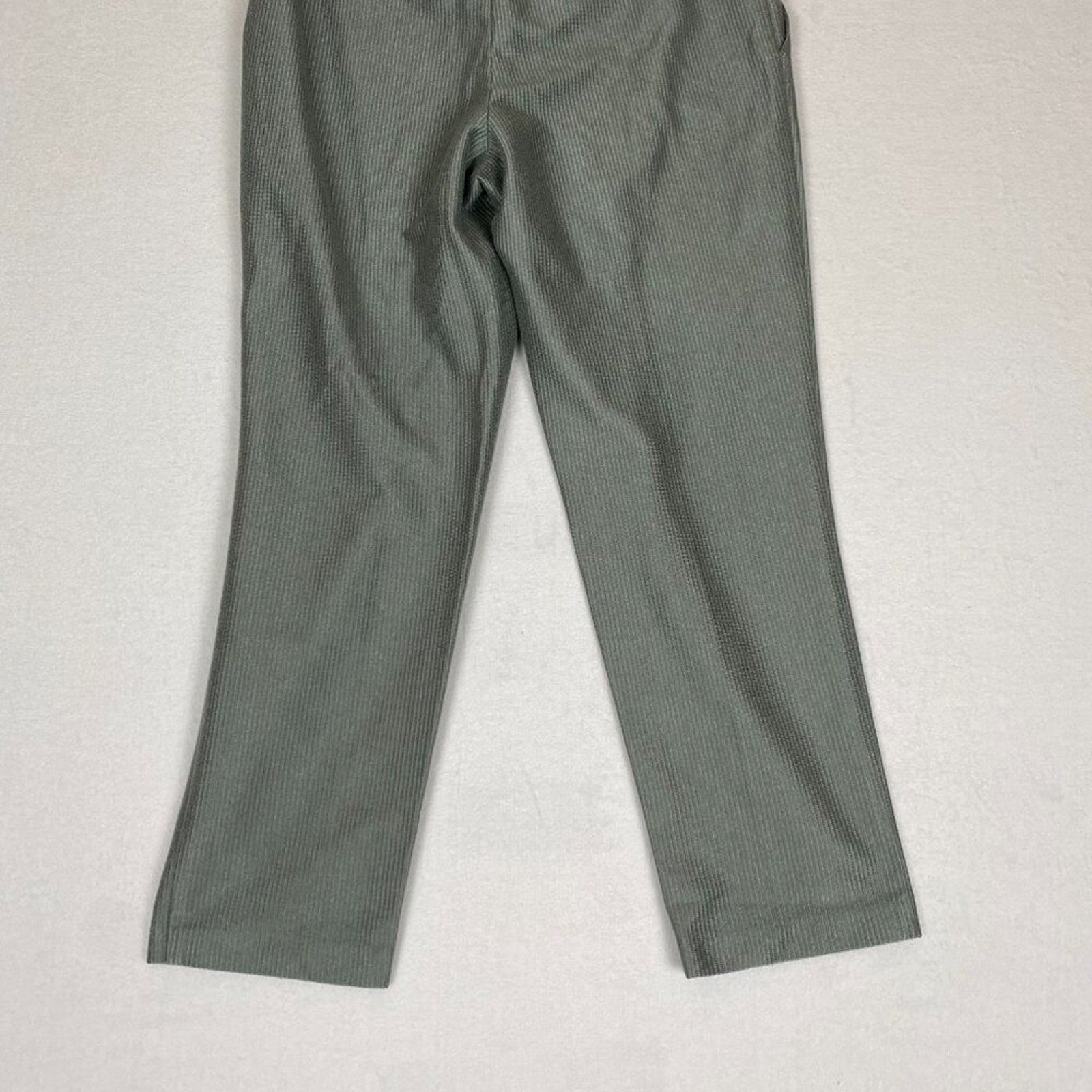 Vintage Blair Corduroy Style Light Green Grey Stretch Shimmer Side Pocket Pants