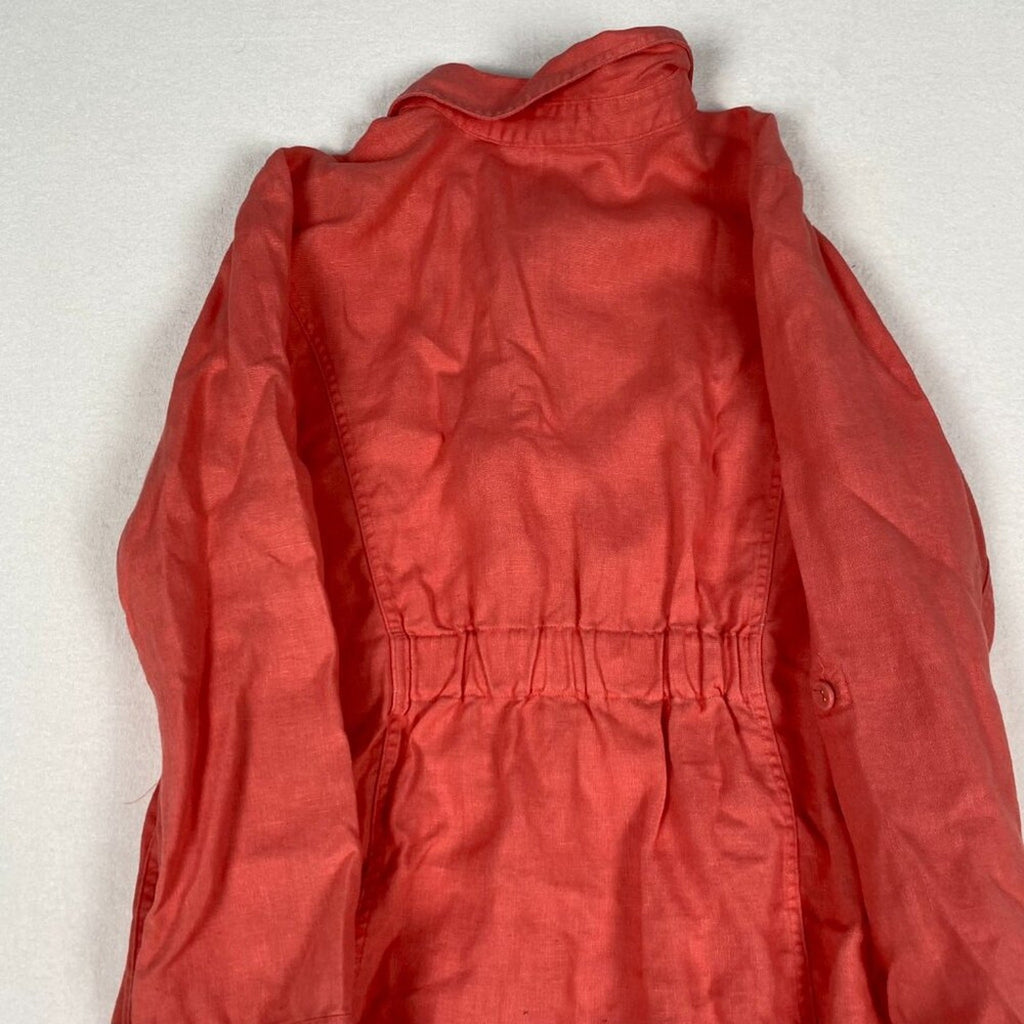 Charter Club Linen Luxury Light Red Button Up Jacket