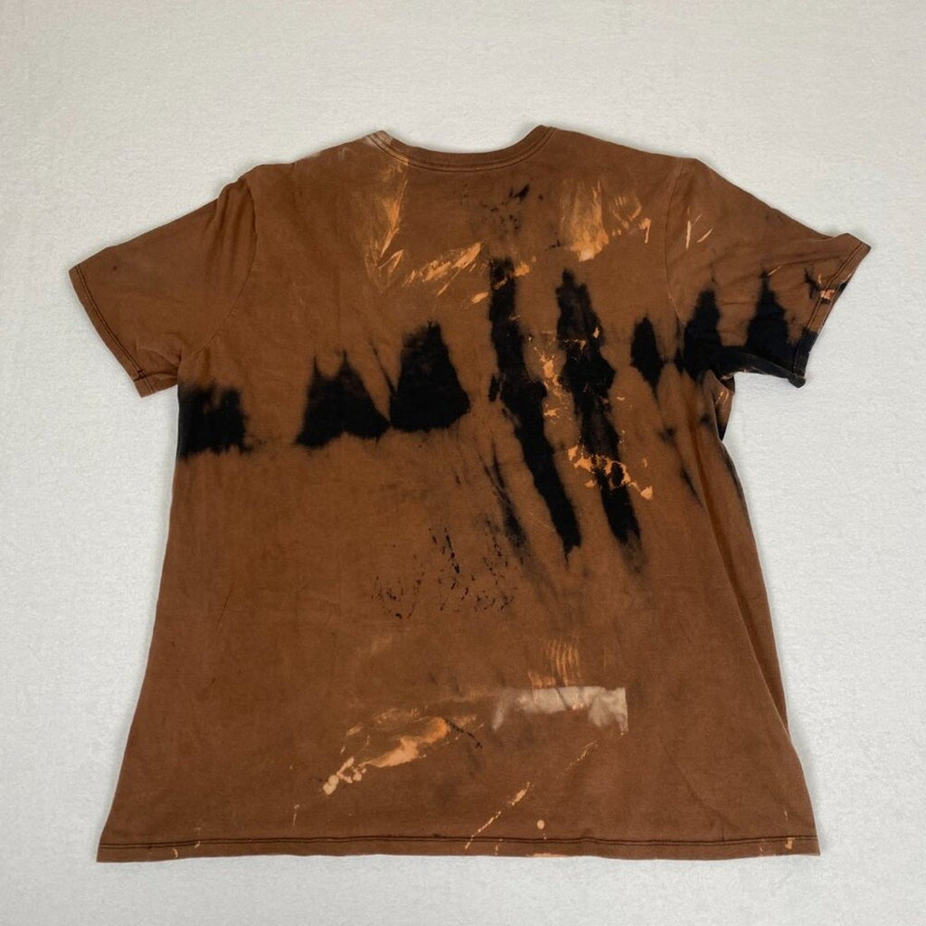 Nike Just Do It Spellout Graphic Distressed Tie Dye Bleach Stain Cotton Tee