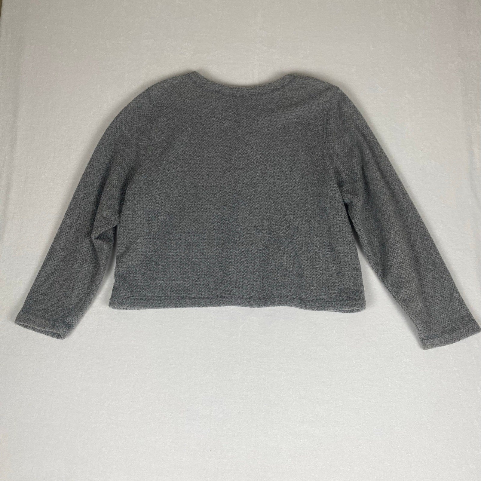 Vintage LL Bean Soft Grey Metal Button Women's Sweater
