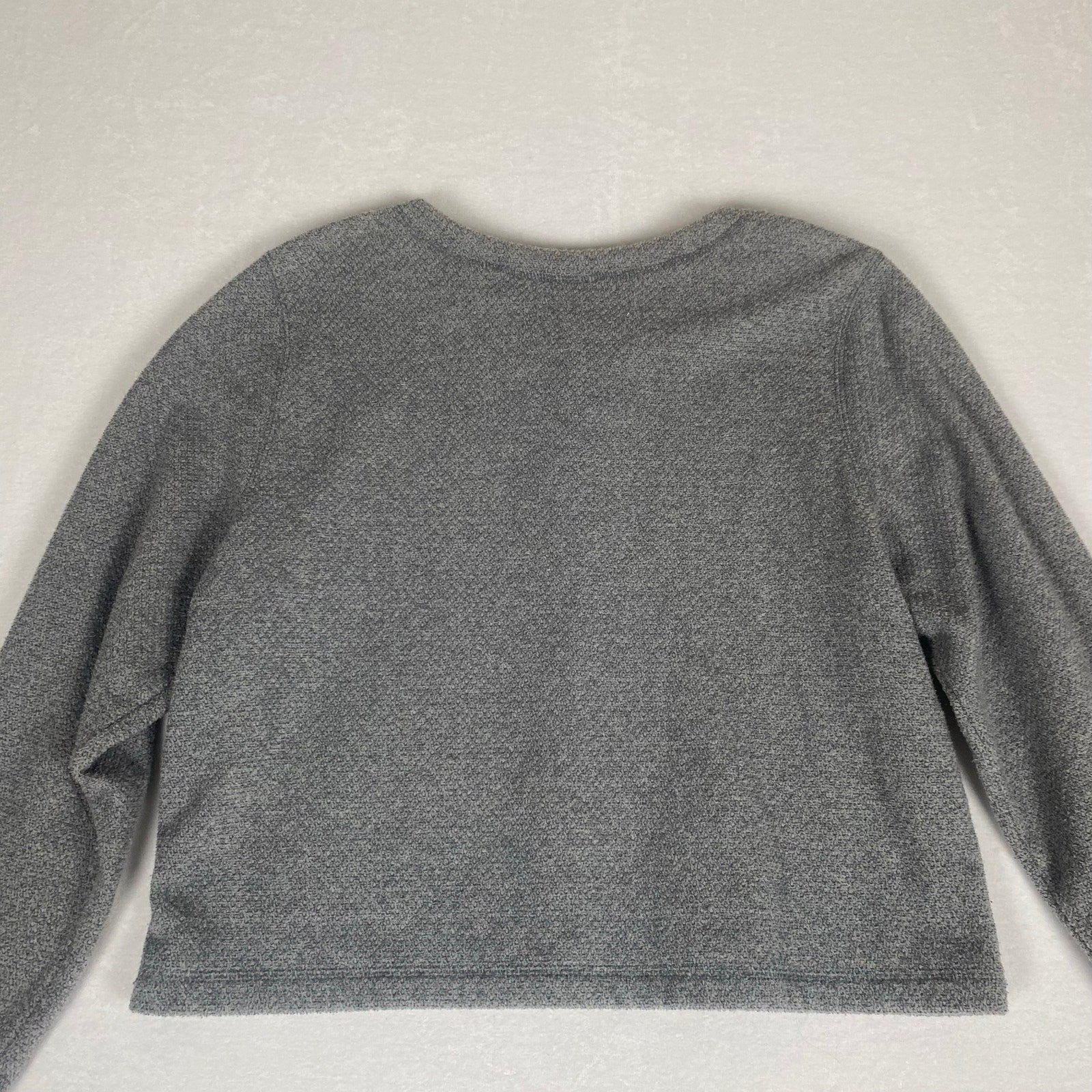 Vintage LL Bean Soft Grey Metal Button Women's Sweater