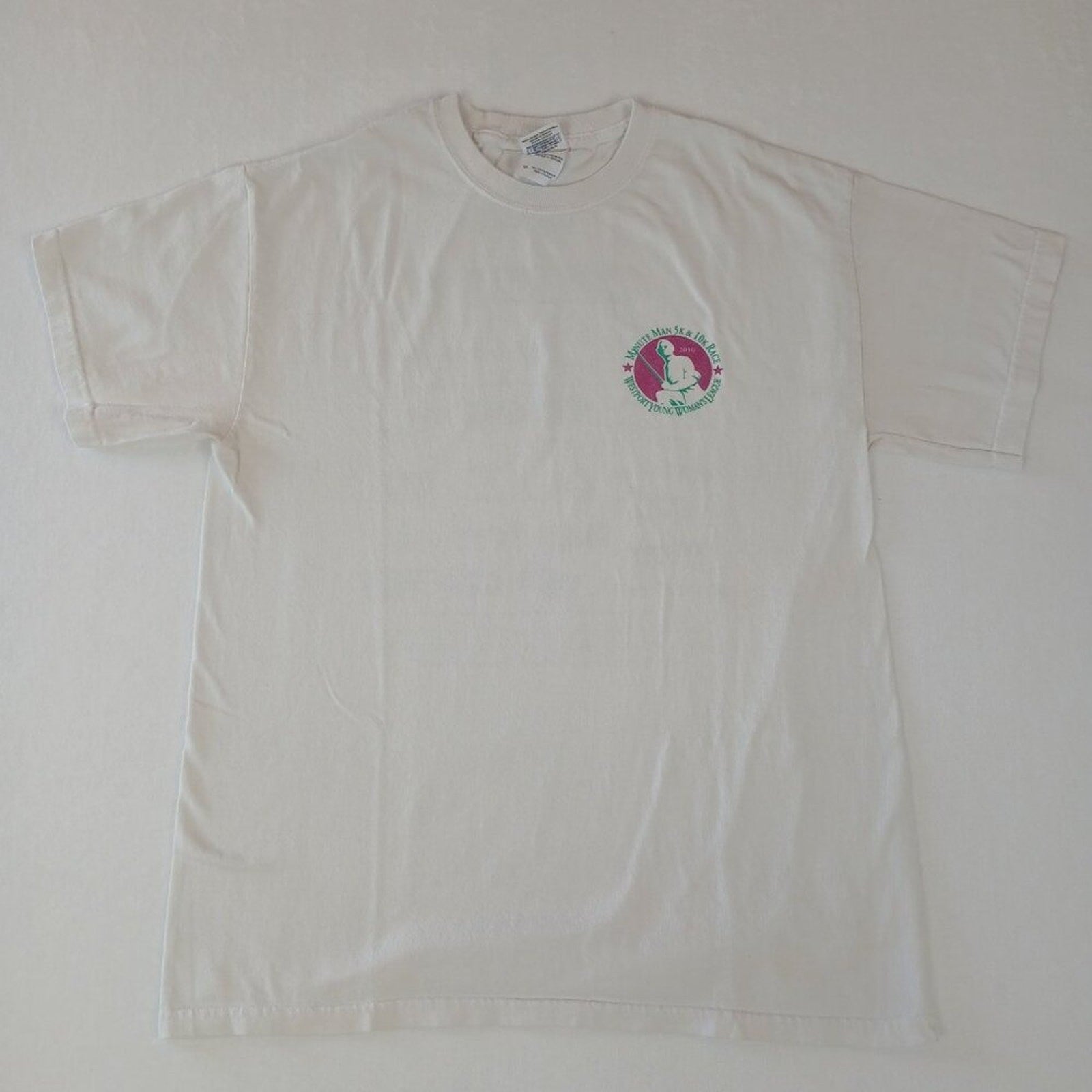Westport Connecticut 2010 Minute Man 5K Young Women's League Race Cotton Tee
