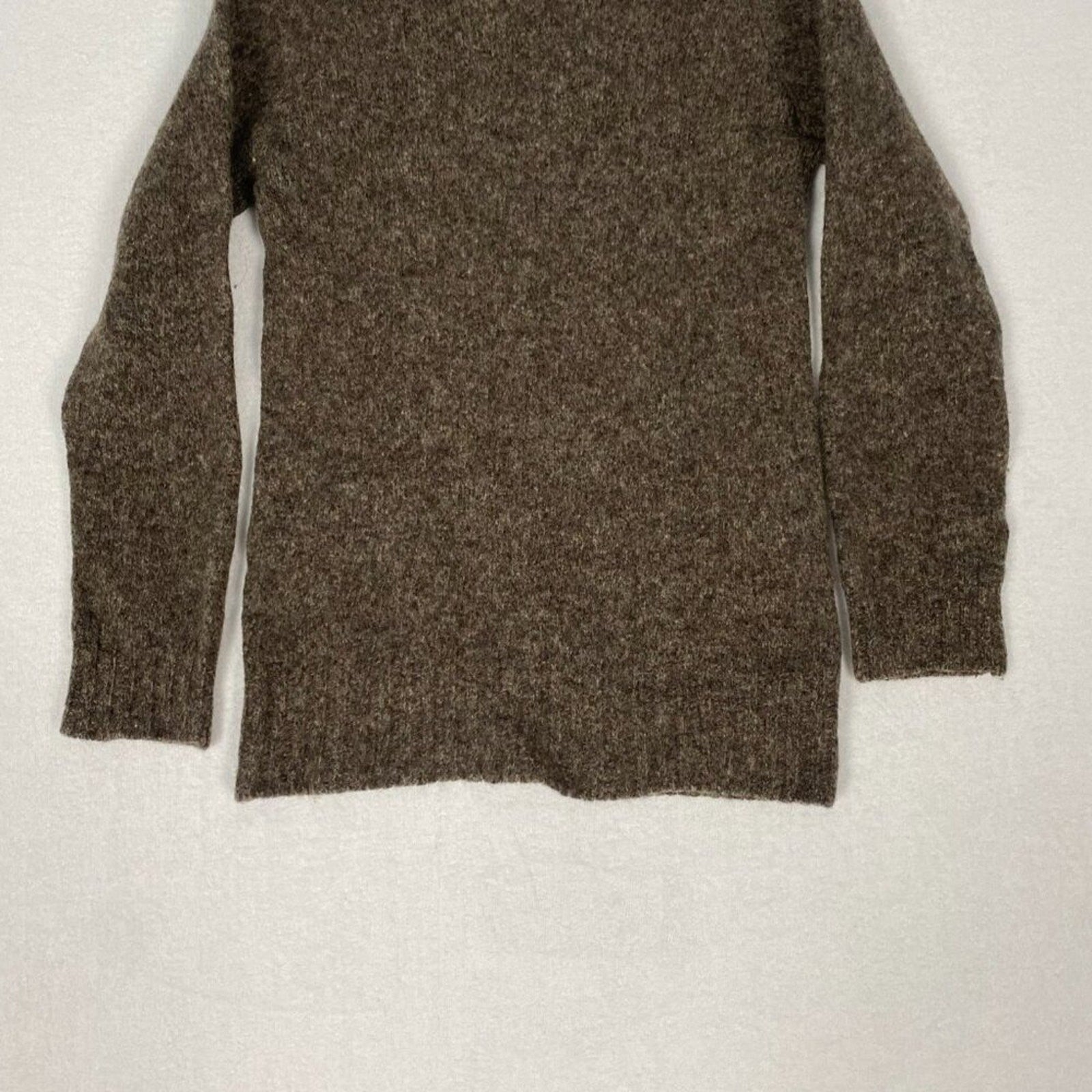 Vintage Made in Scotland John Tulloch Pure Wool Brown Long Knit Sweater