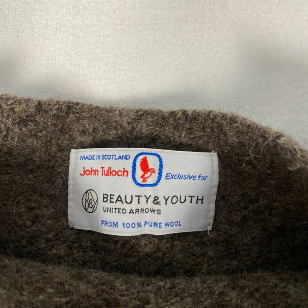 Vintage Made in Scotland John Tulloch Pure Wool Brown Long Knit Sweater