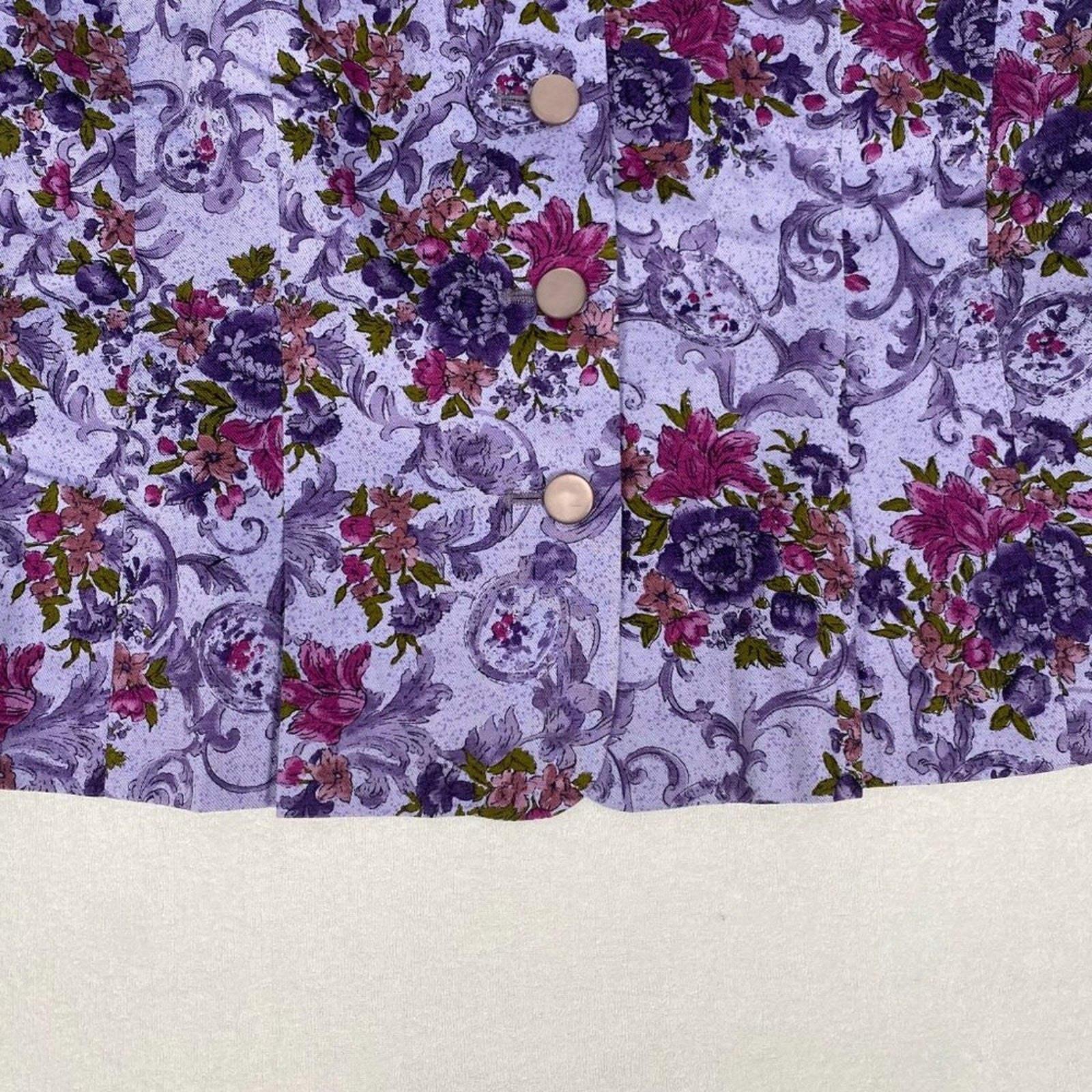 Vintage 80s Pendleton Made in USA Country Sophisticates Purple Ivy Floral Blazer