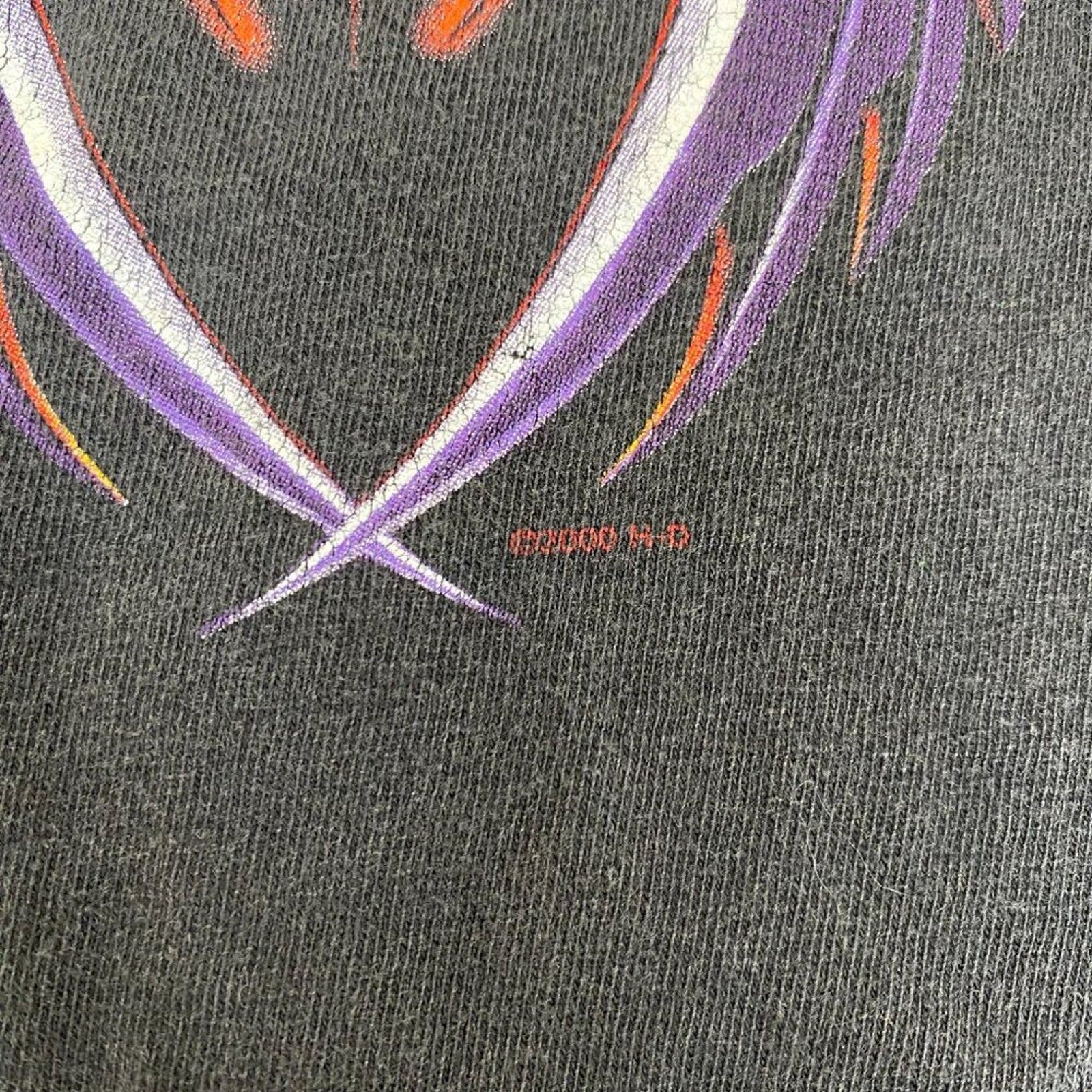Vintage Harley Davidson Made in USA Purple Wing Cropped Sleeveless Minnesota Tee