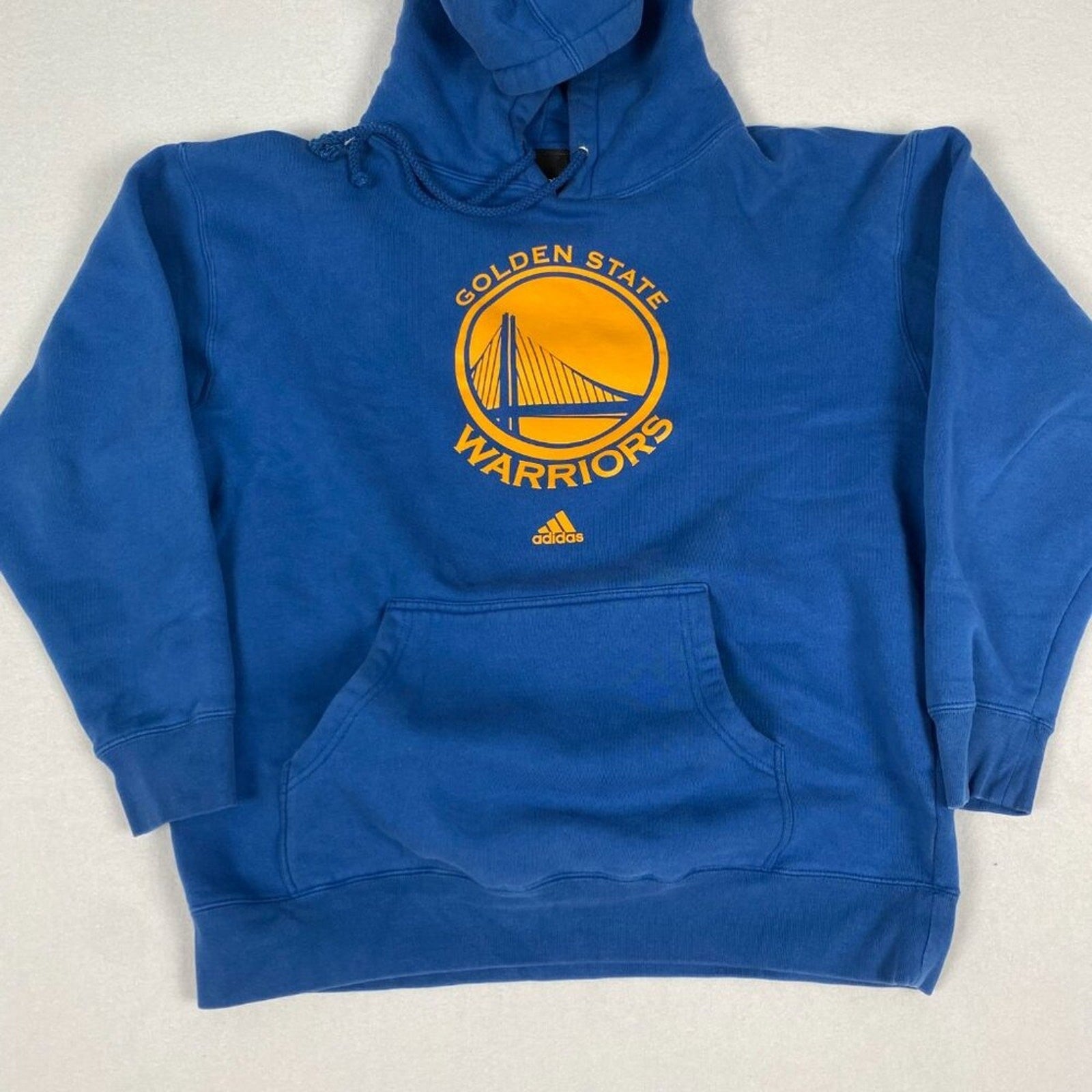 Golden State Warriors NBA Basketball Reebok Cotton Blend Blue Hoodie Sweatshirt