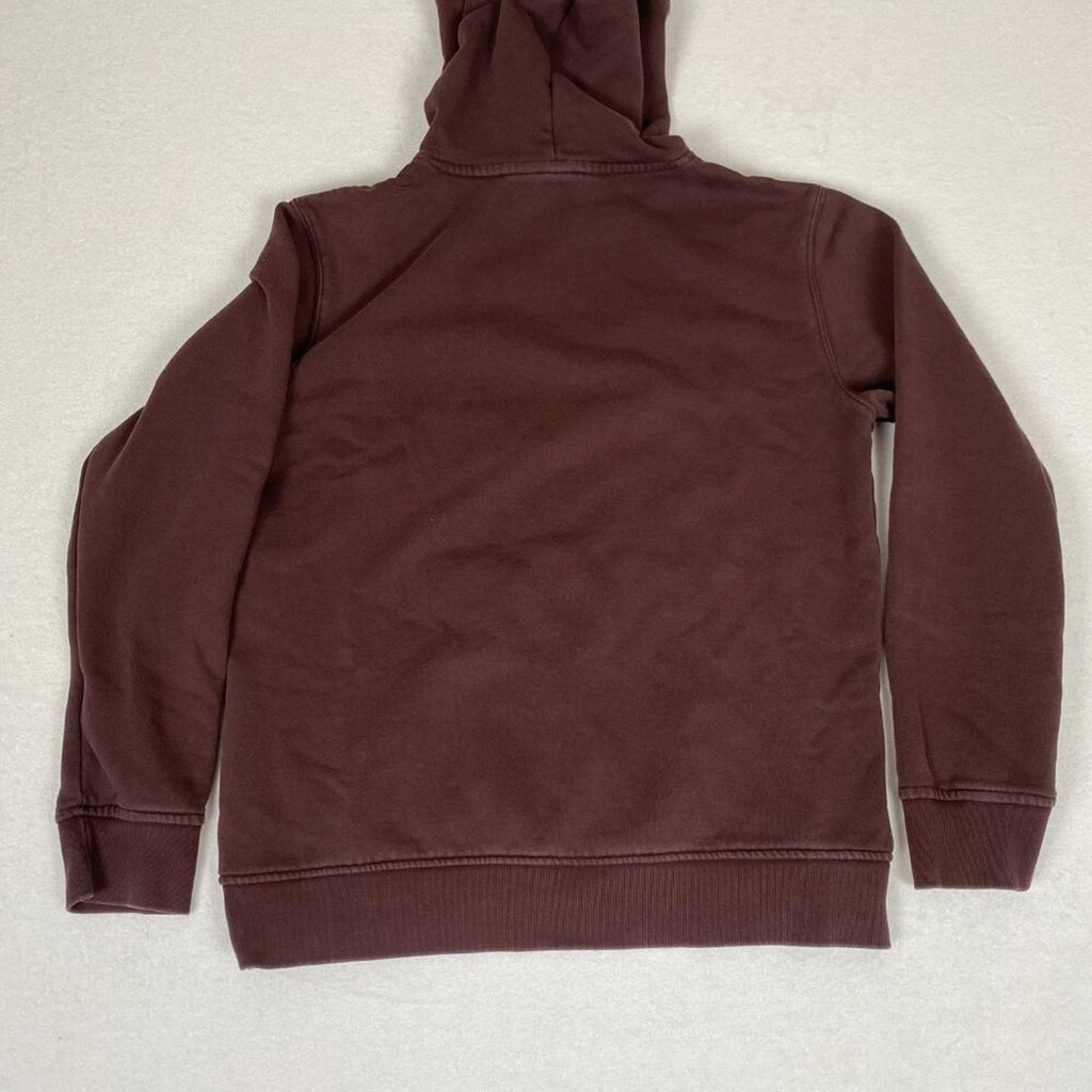 Adidas Spellout Logo Dark Maroon Brown Hoodie Sweatshirt