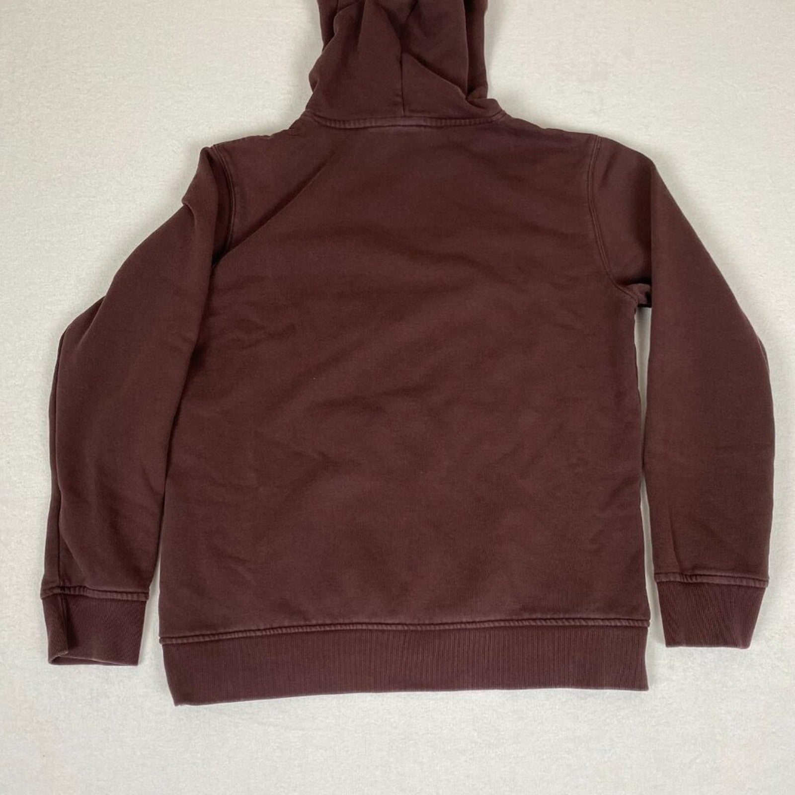 Adidas Spellout Logo Dark Maroon Brown Hoodie Sweatshirt