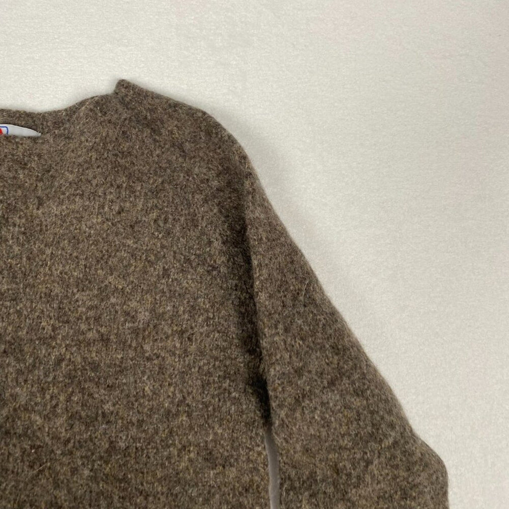 Vintage Made in Scotland John Tulloch Pure Wool Brown Long Knit Sweater