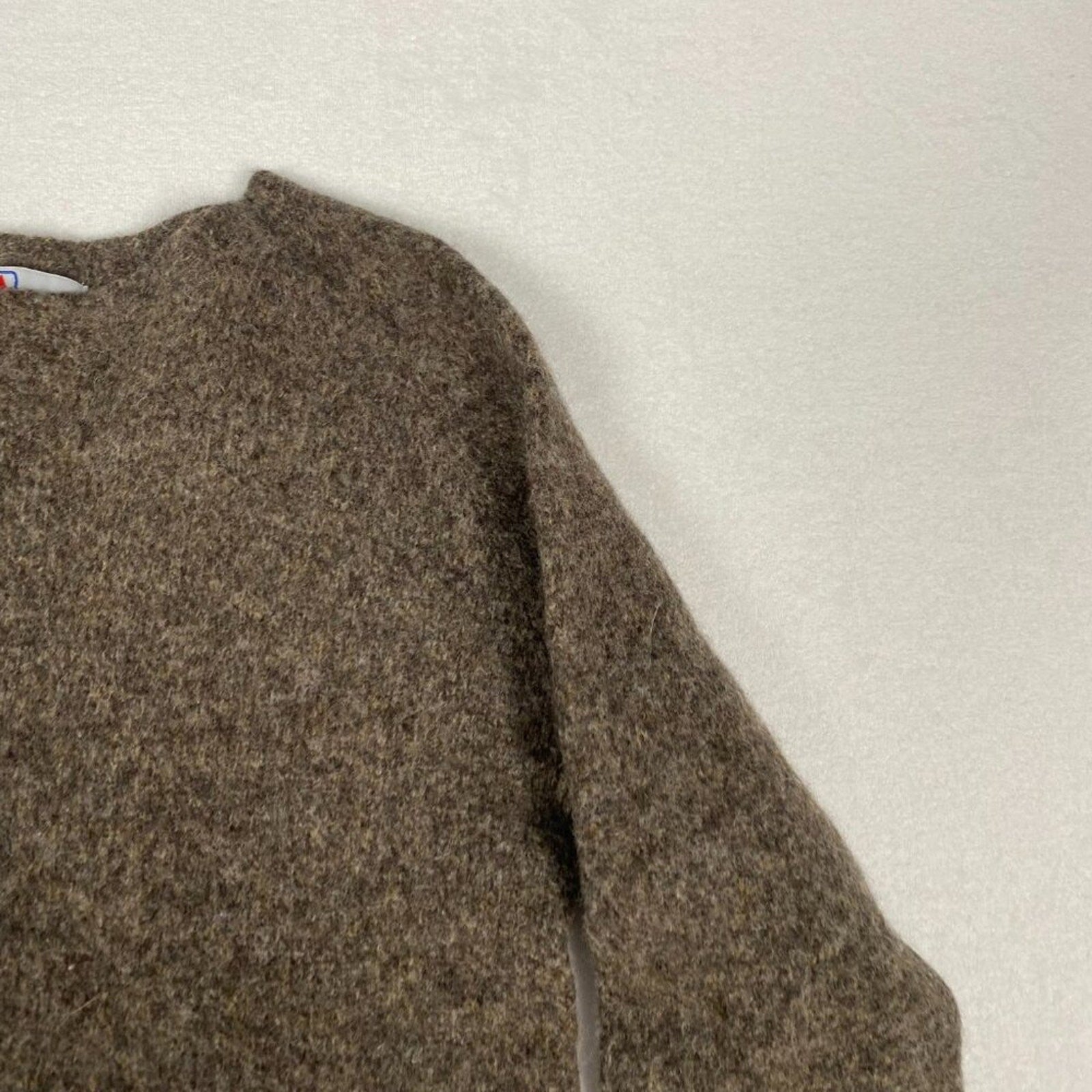 Vintage Made in Scotland John Tulloch Pure Wool Brown Long Knit Sweater