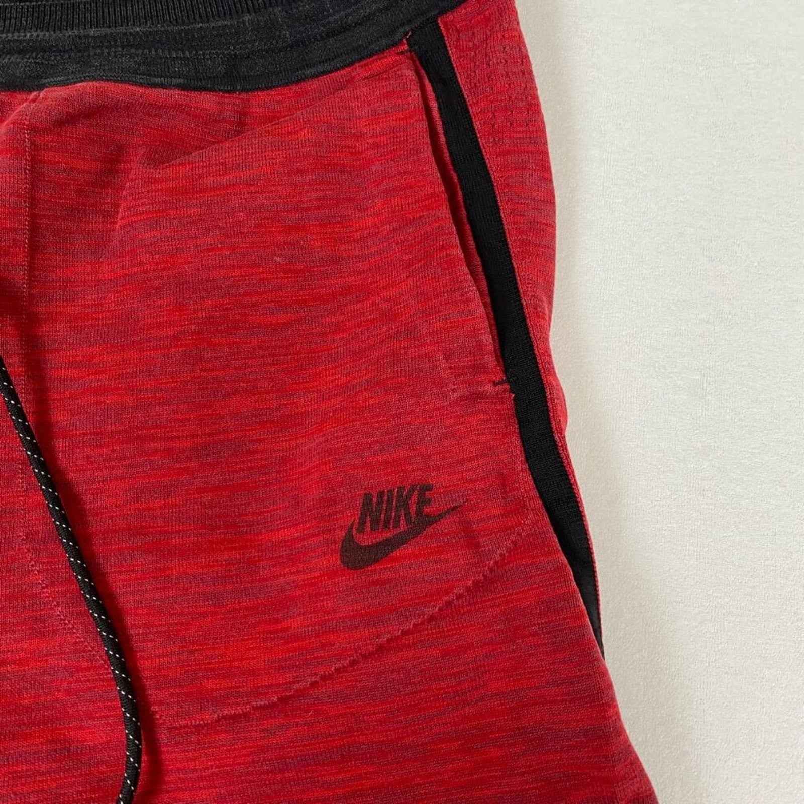 Nike Heather Red Black Basketball Drawstring Athletic Shorts XL