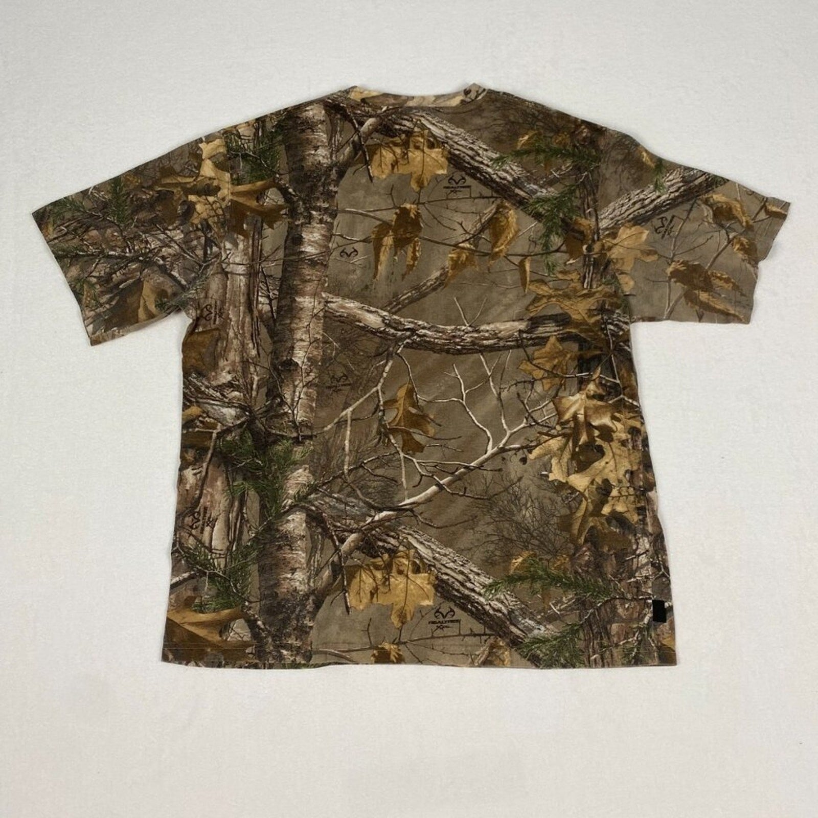 Realtree Scent Blocker Green Brown Camo Tee Size Large