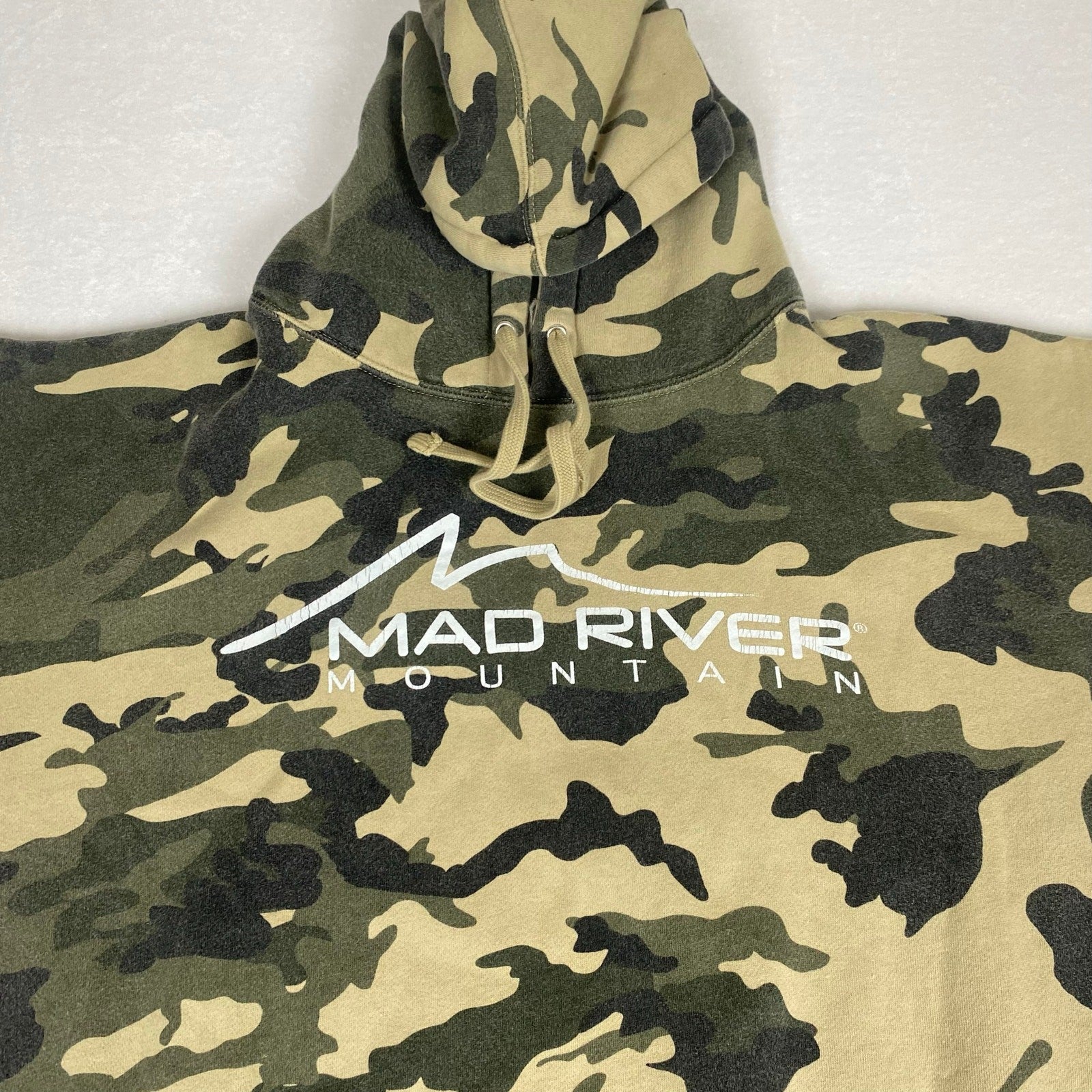 Mad River Mountain Ski Resort Green Camo Ohio Hoodie Sweatshirt