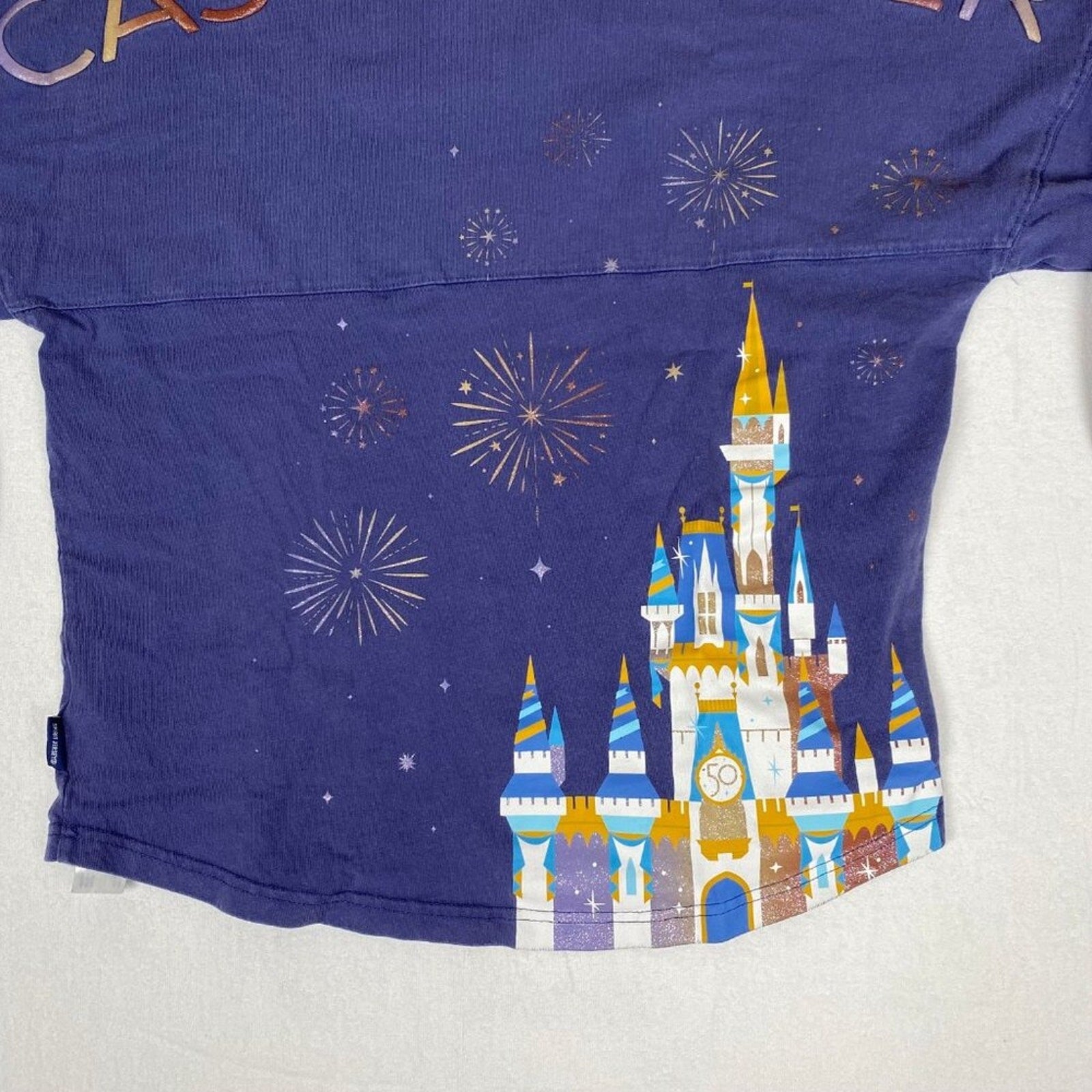 Walt Disney World Cast Member Magical Castle Fireworks Blue Sweatshirt