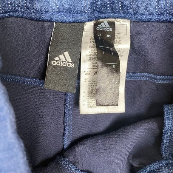 Adidas Men Navy Blue Red Striped Cotton Jogger Performance Sweatpants Small