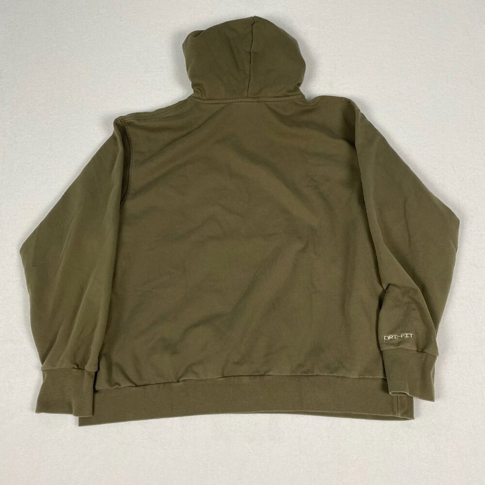 Nike Standard Issue Dri-Fit Zipper Pocket Athletic Green Cotton Hoodie