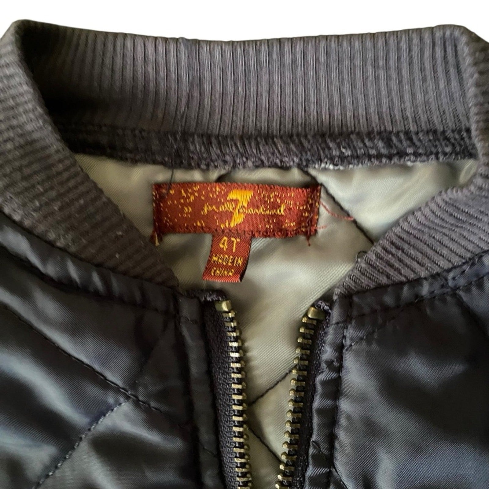7 For All Mankind Quilted Blue Puffer Vest Size 4T