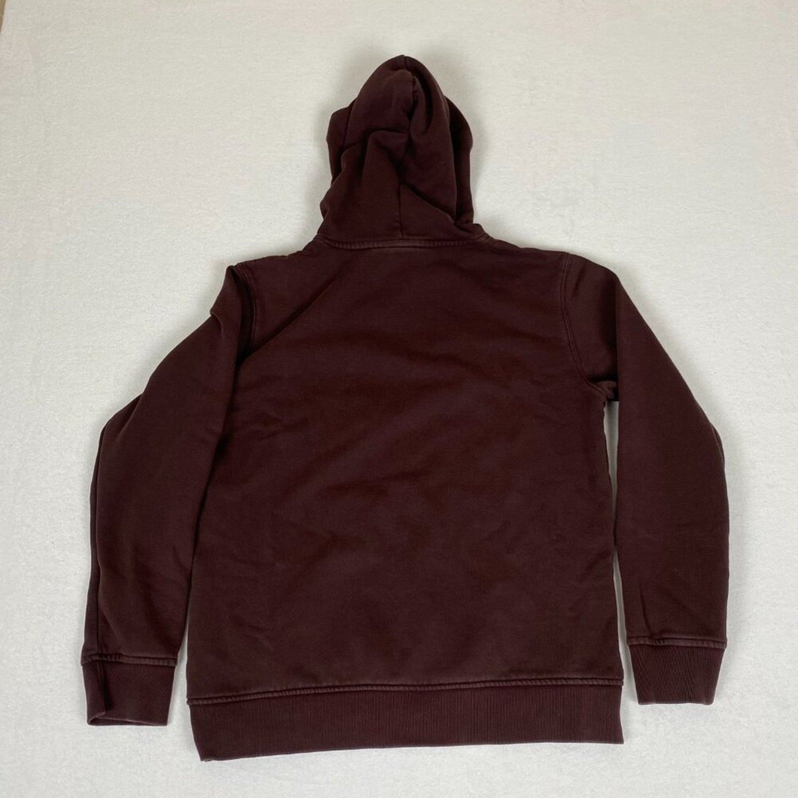 Adidas Spellout Logo Dark Maroon Brown Hoodie Sweatshirt