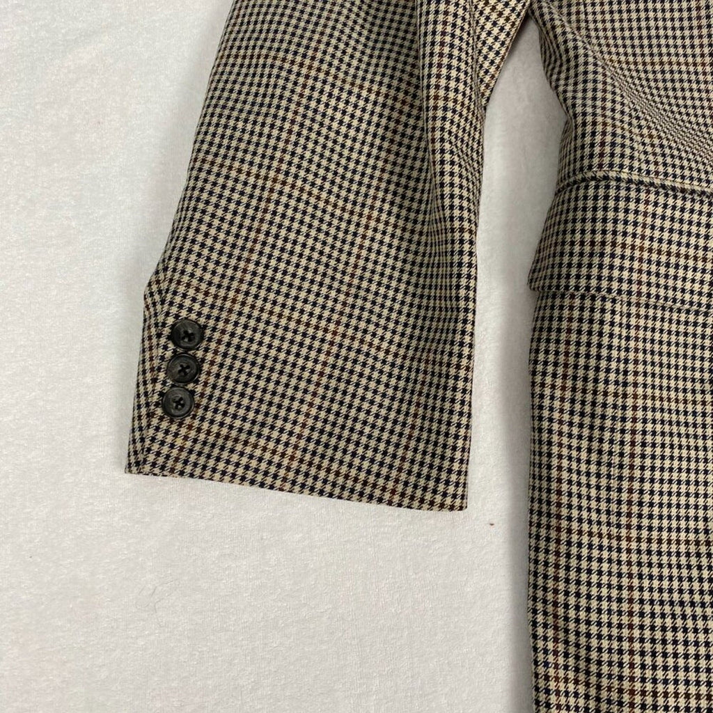 Vintage Made in USA Barneys New York Houndstooth Kilgour French Stanbury Blazer
