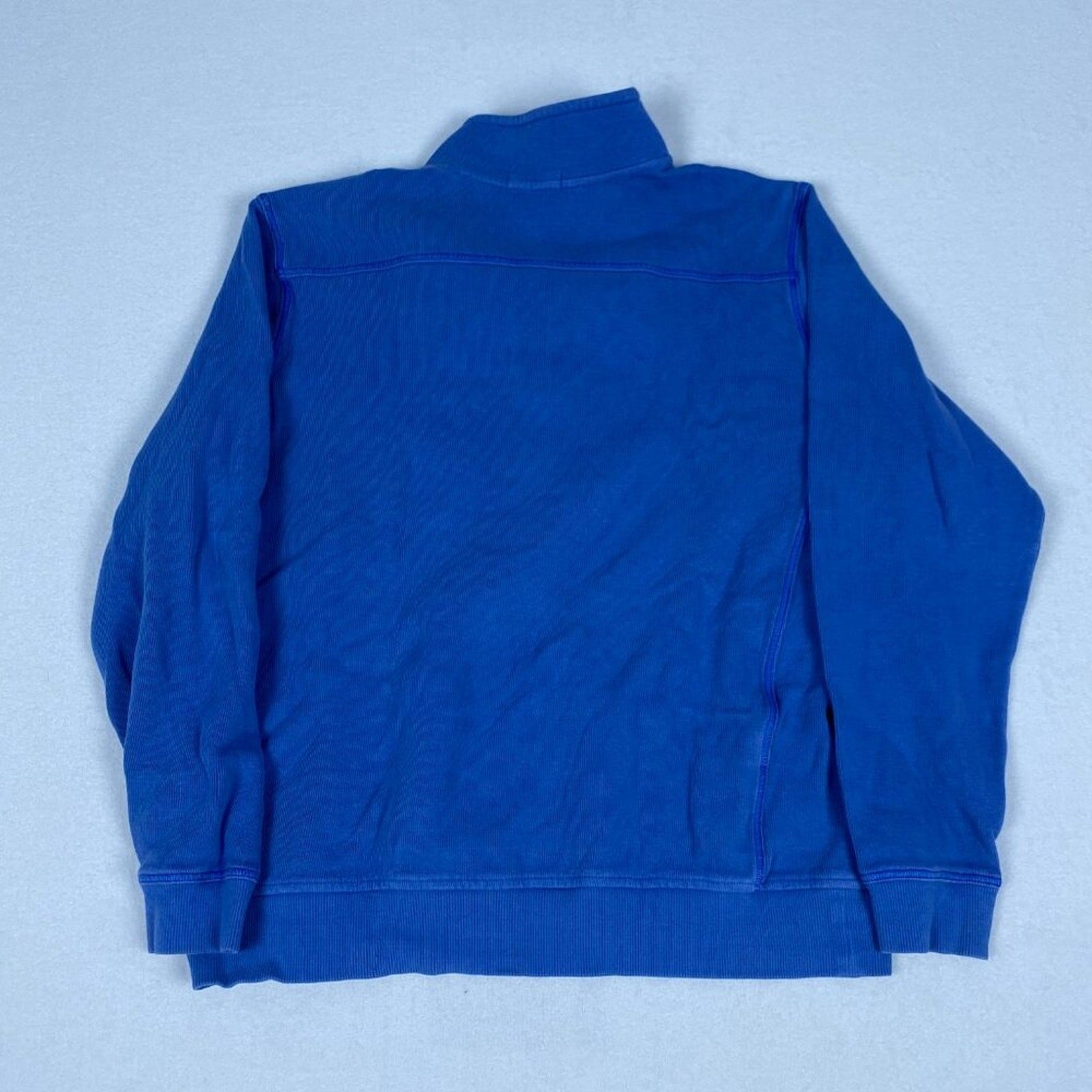 Tommy Bahama Royal Blue Cotton 1/4 Zip Pullover Sweater Size Large