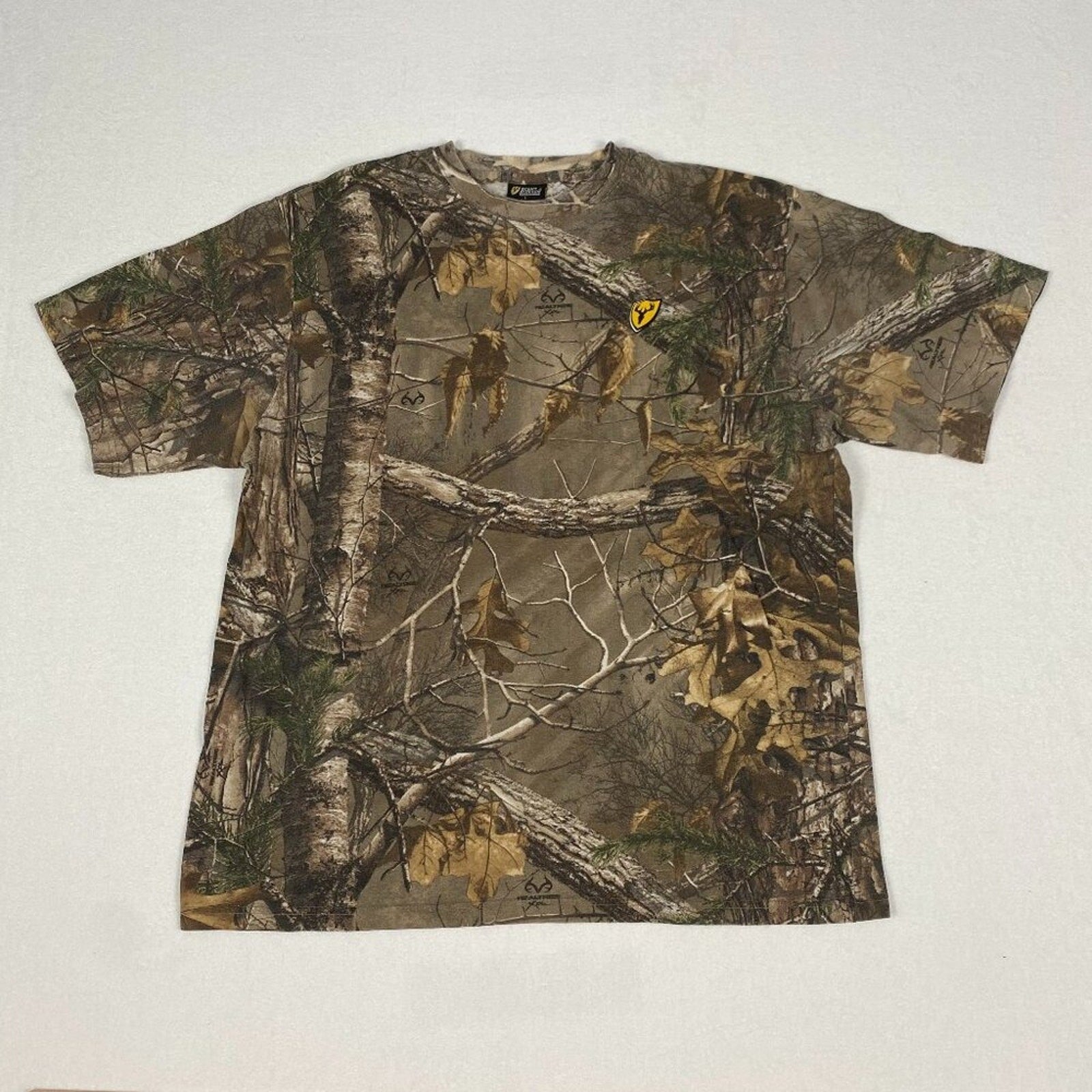 Realtree Scent Blocker Green Brown Camo Tee Size Large
