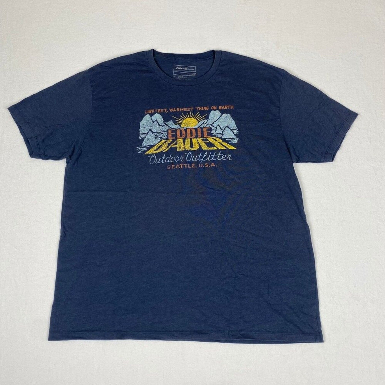 Eddie Bauer Sunrise Mountain Coves Outdoor Outfitters Blue Tee
