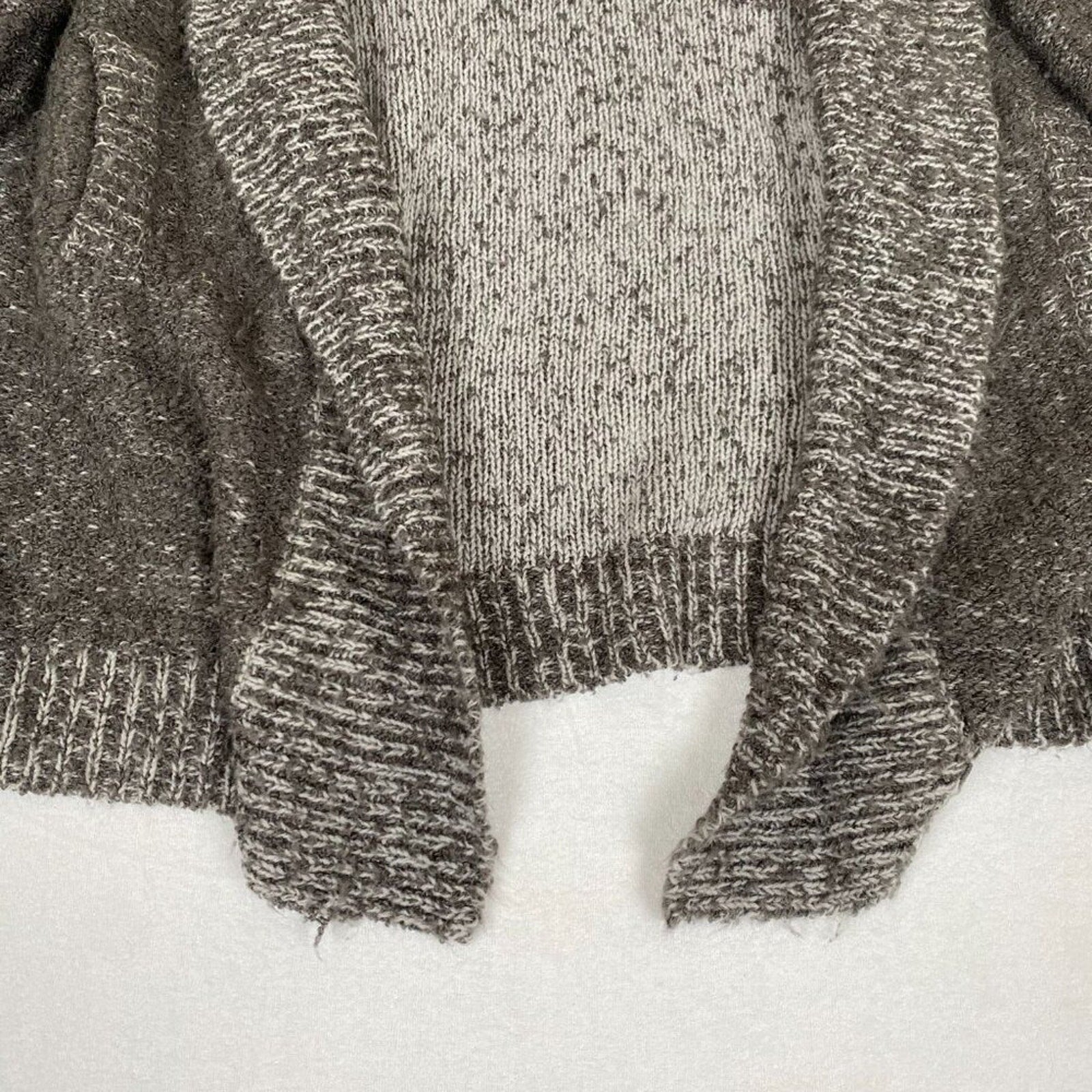 Vintage 90s Grey Cowl Neck Nuggets Cardigan Sweater Size Large