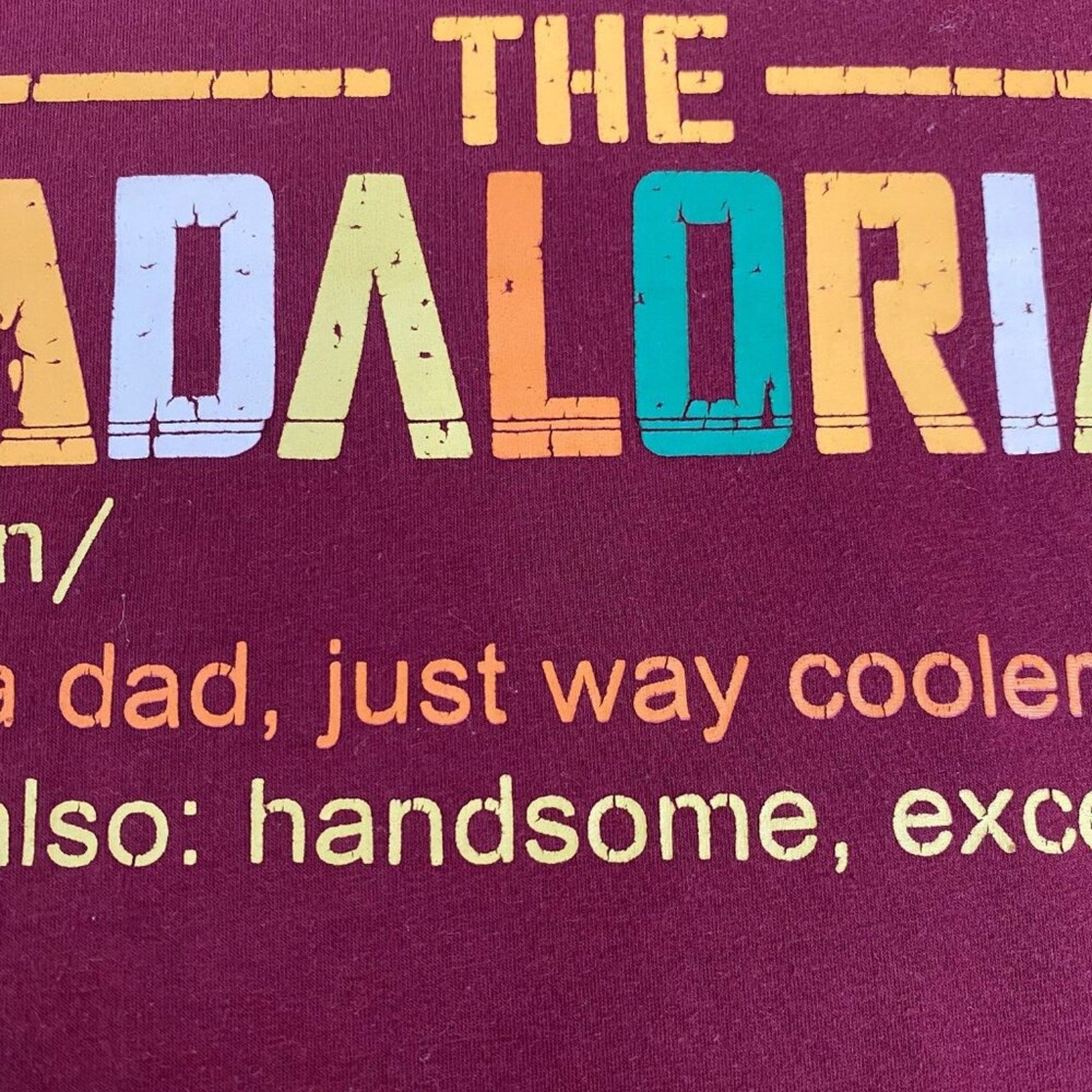 The Dadalorian Mandalorian Star Wars Funny Dad Definition Cotton Blend Red Tee