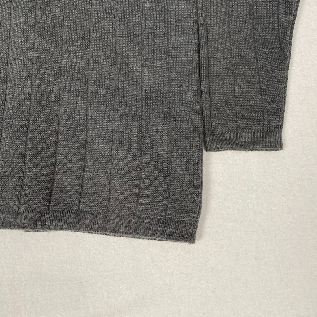Vintage Brooks Brothers Wool Made in Italy Grey Knit Cardigan Jacket Coat XL