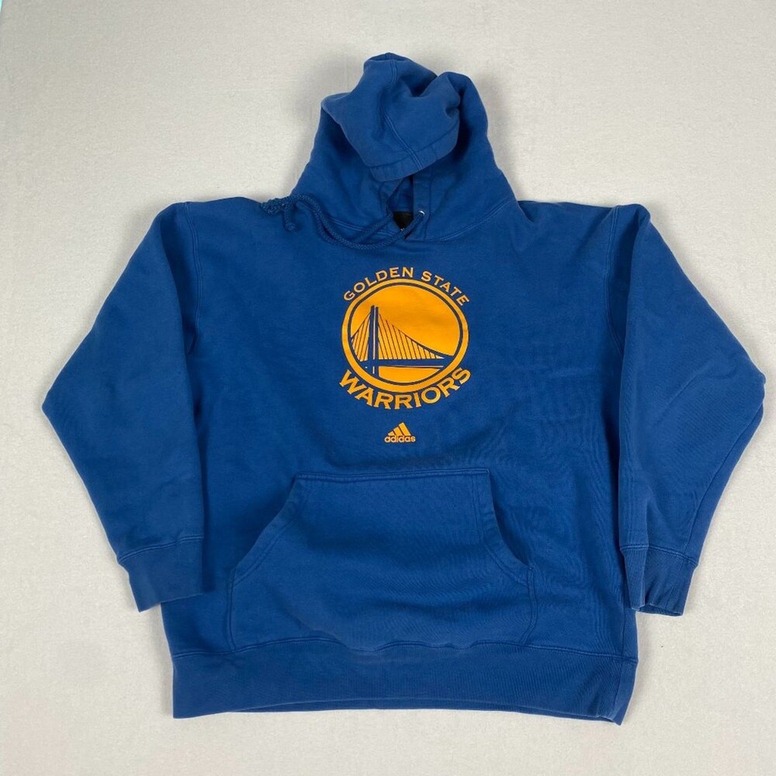 Golden State Warriors NBA Basketball Reebok Cotton Blend Blue Hoodie Sweatshirt