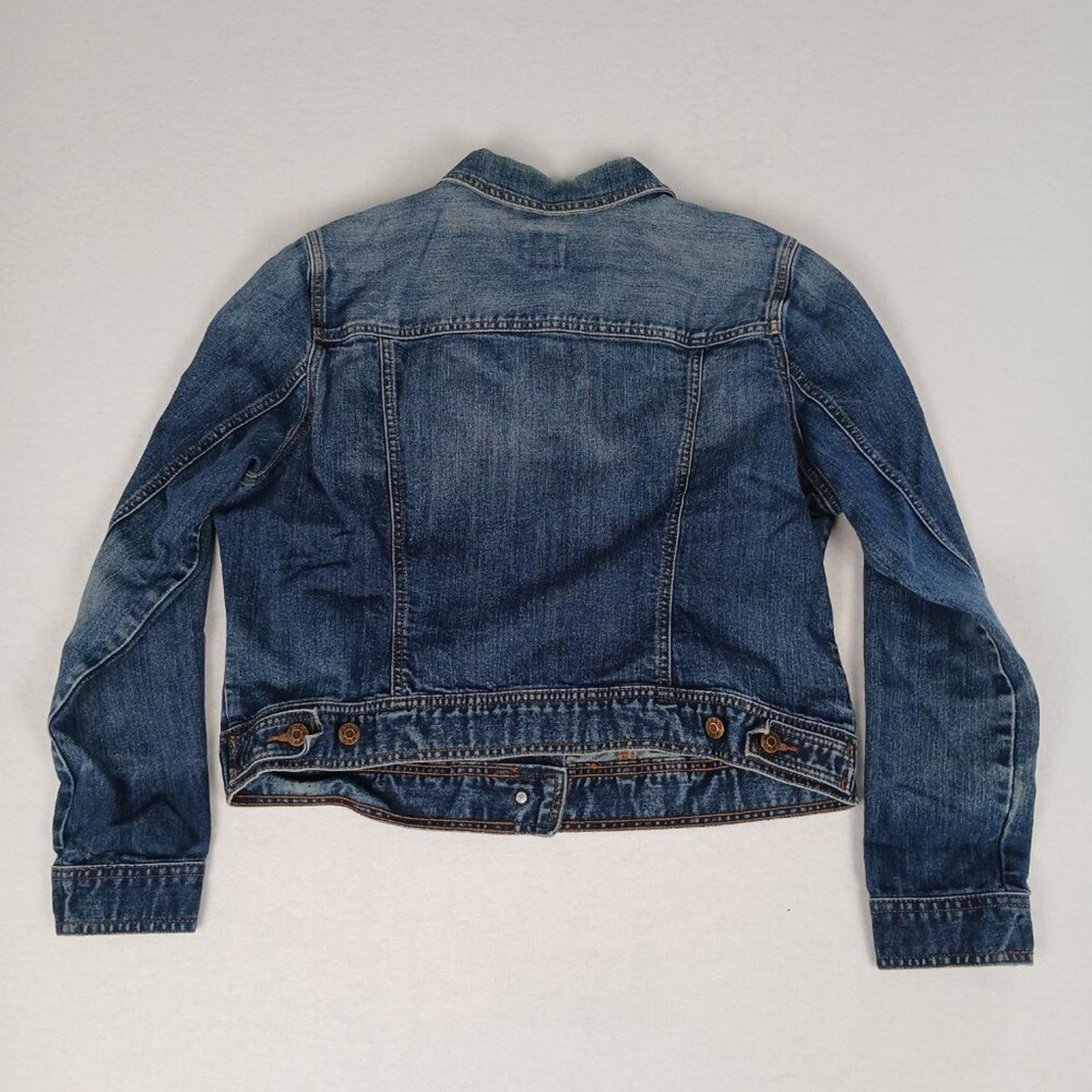 Gap Women’s Blue Denim Metal Button Cotton Blend Jean Jacket