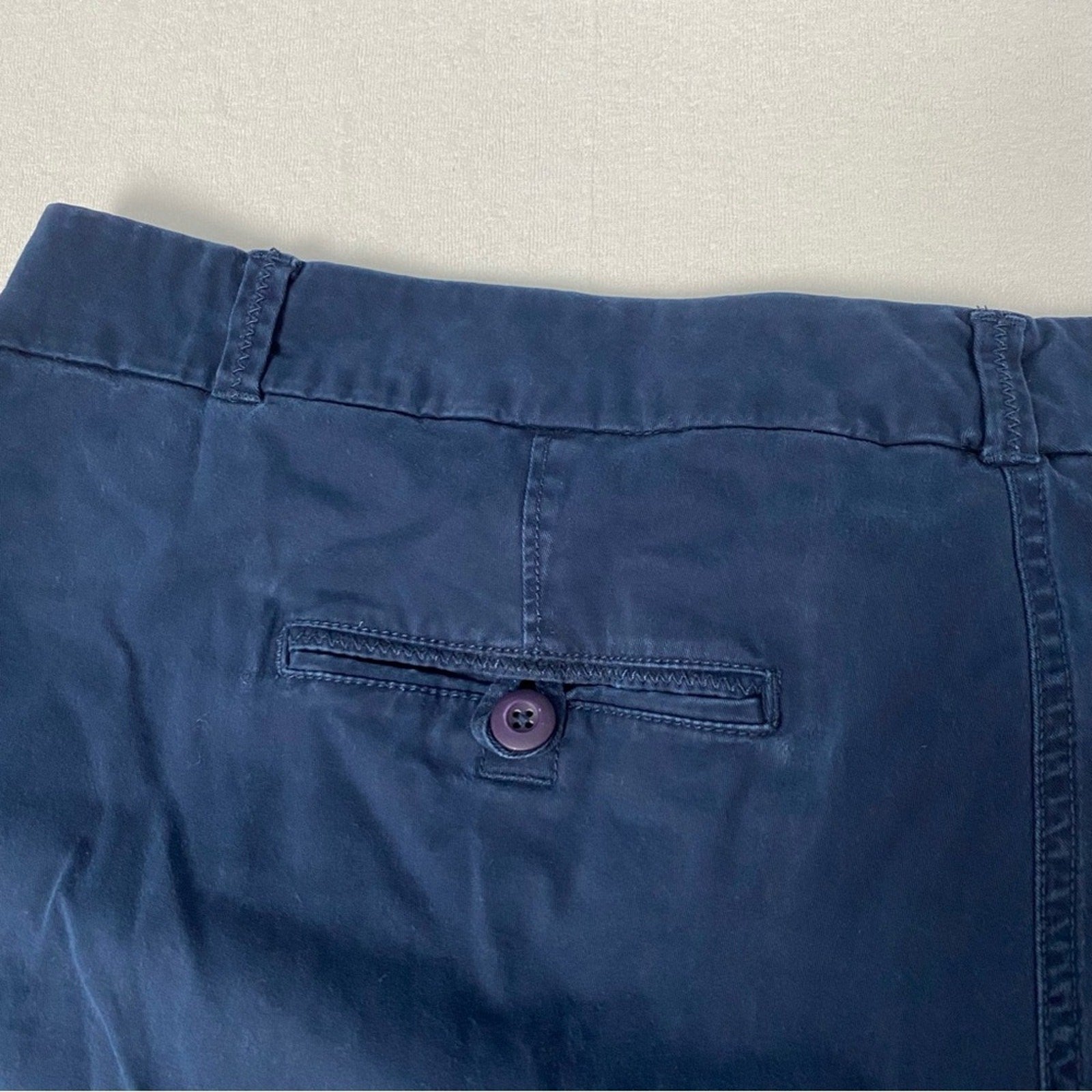 Crown & Ivy Curvy Caroline Cotton Navy Blue Shorts Size 18W