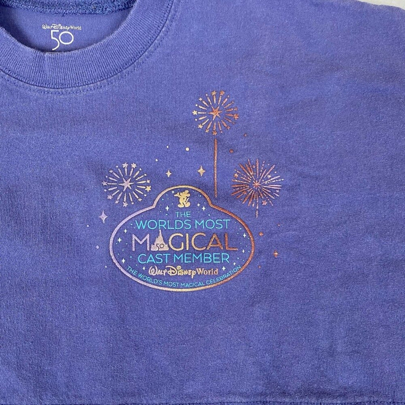 Walt Disney World Cast Member Magical Castle Fireworks Blue Sweatshirt